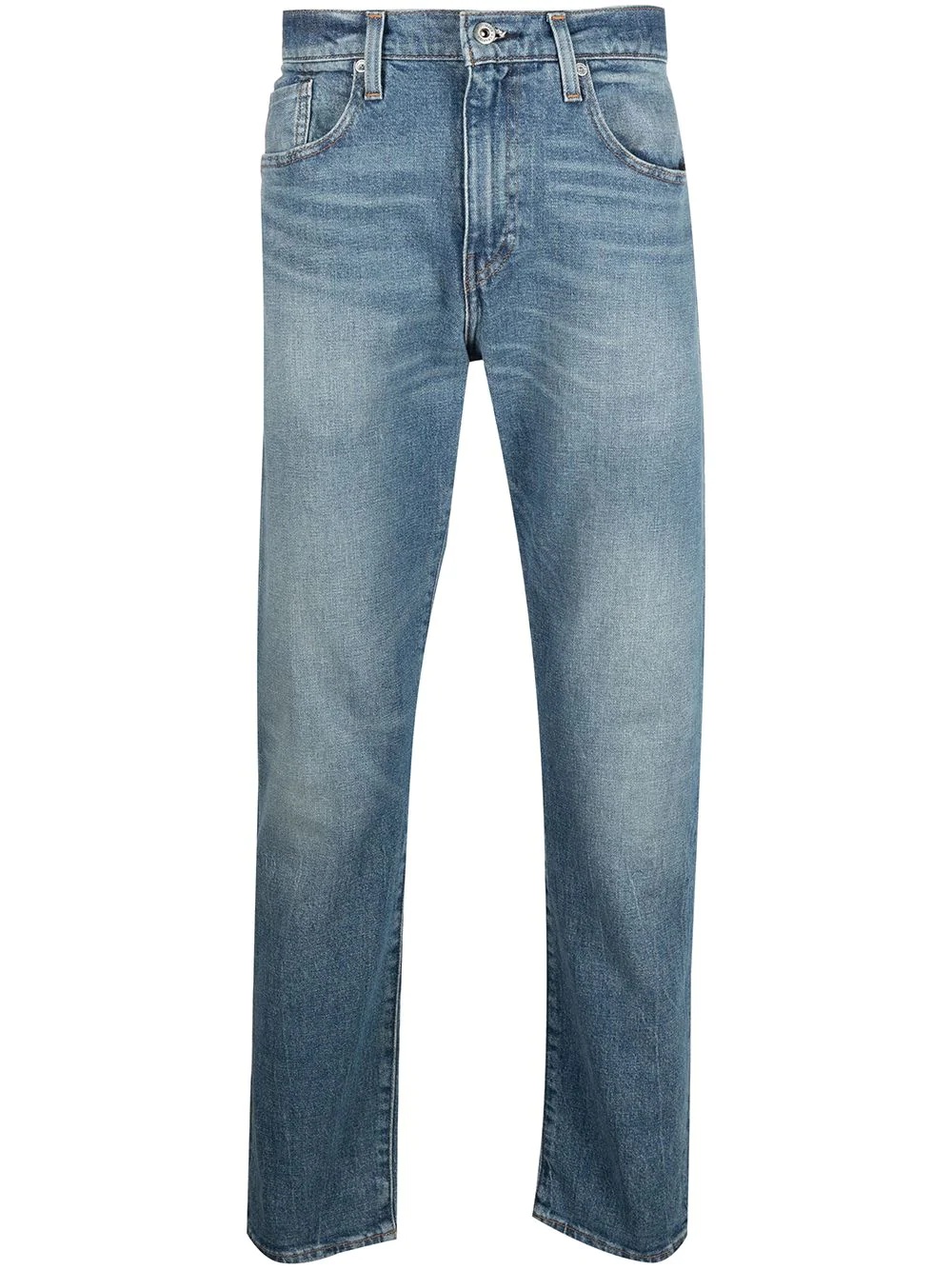 mid-rise straight leg jeans - 1