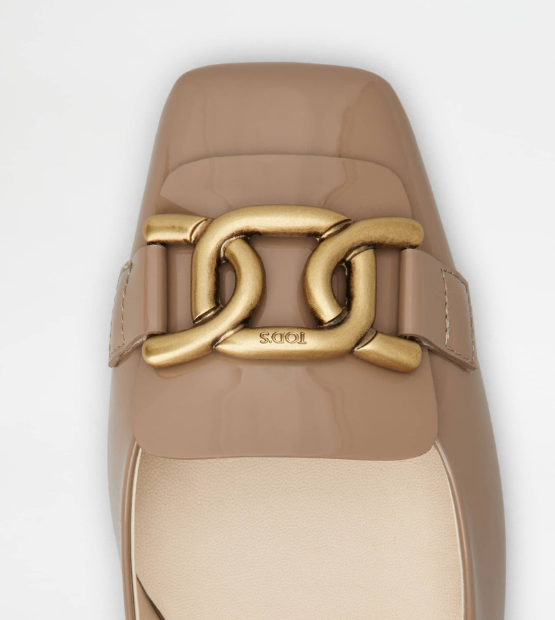 KATE SLINGBACK PUMPS IN PATENT LEATHER - BEIGE 4