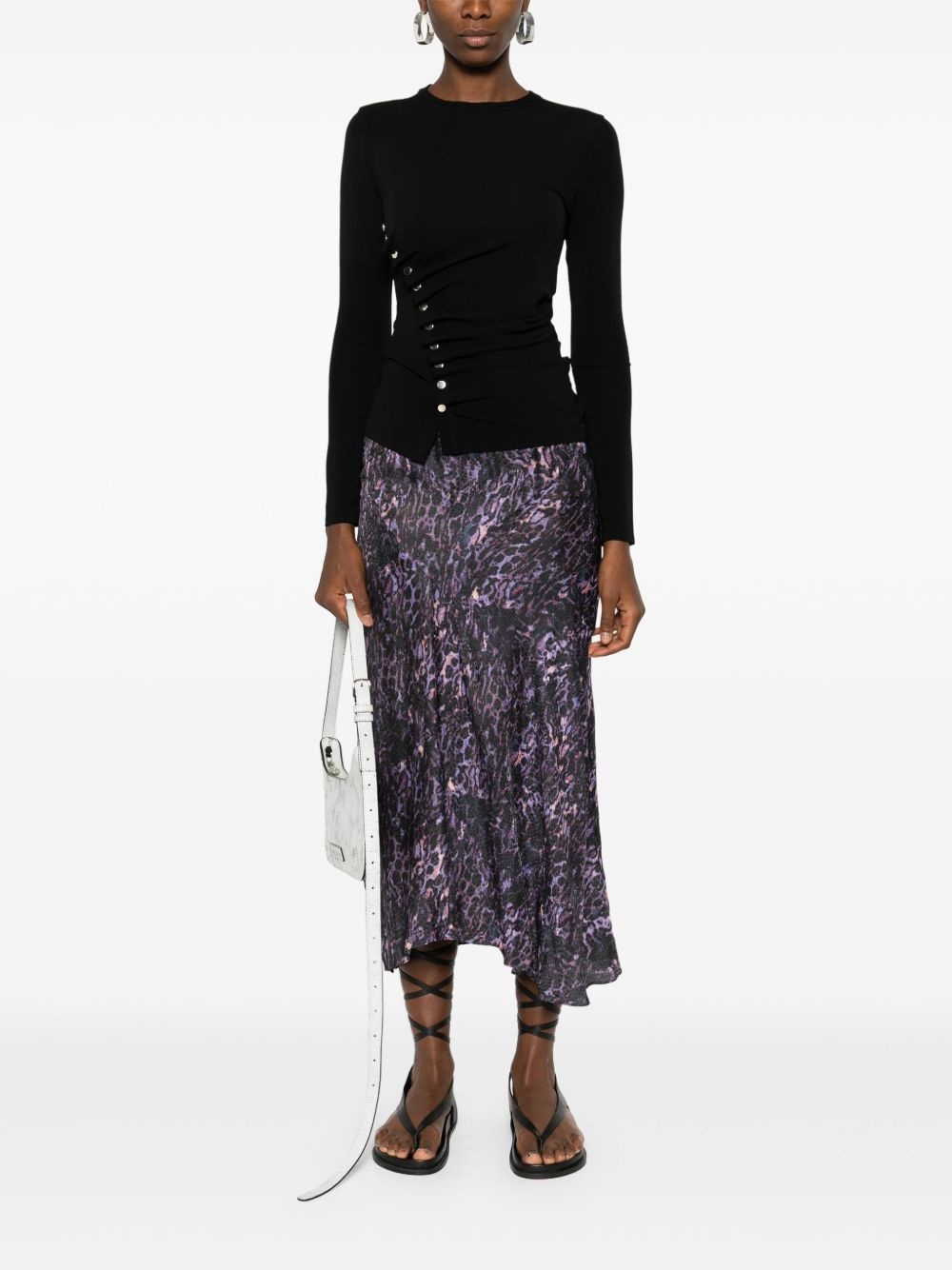 drapé jersey top - 2
