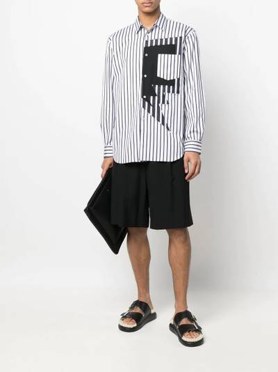 Comme des Garçons SHIRT graphic-print striped shirt outlook