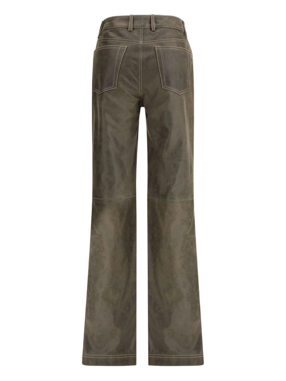 flared leather trousers - 2