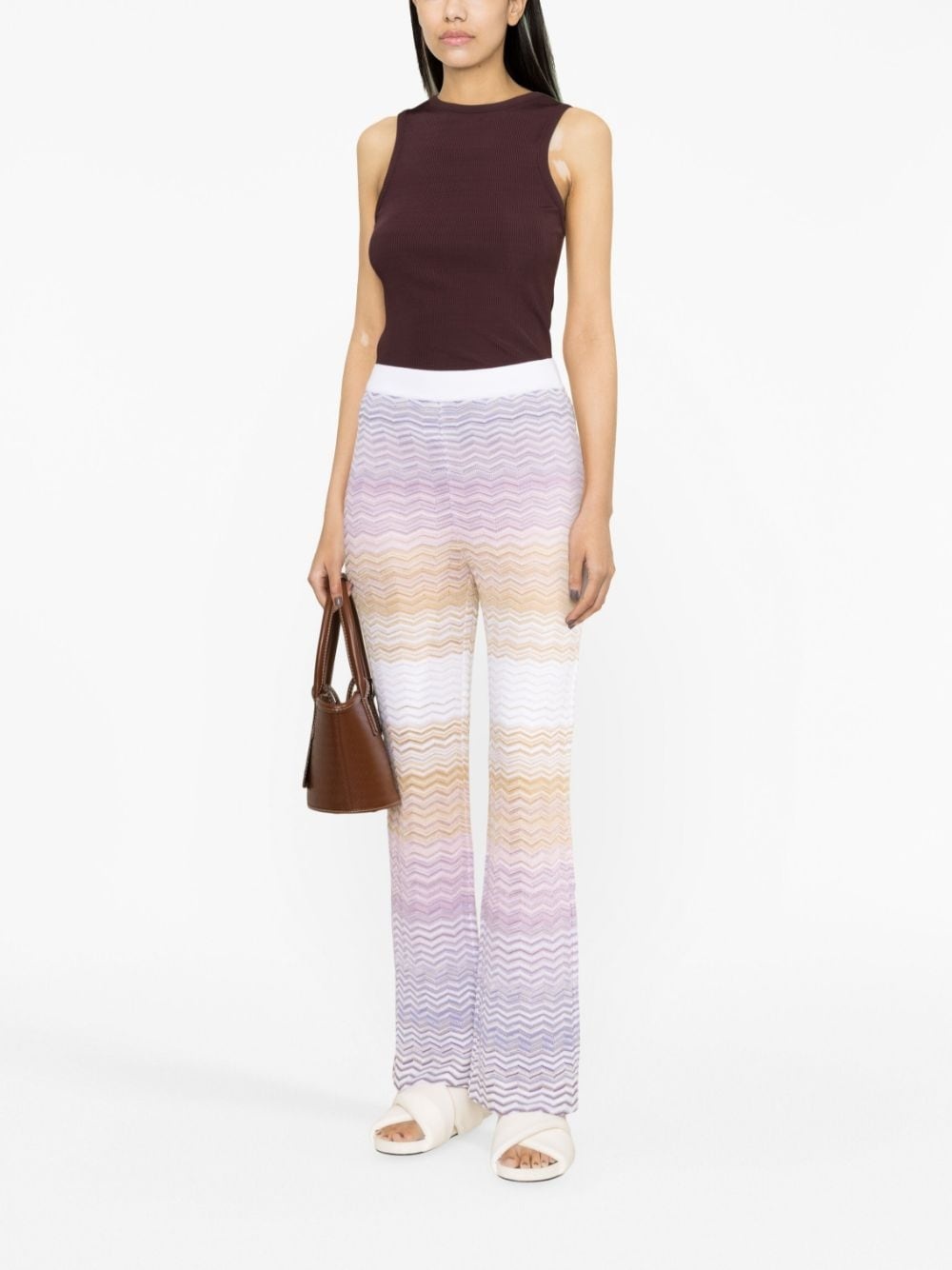 zigzag knitted trousers - 2