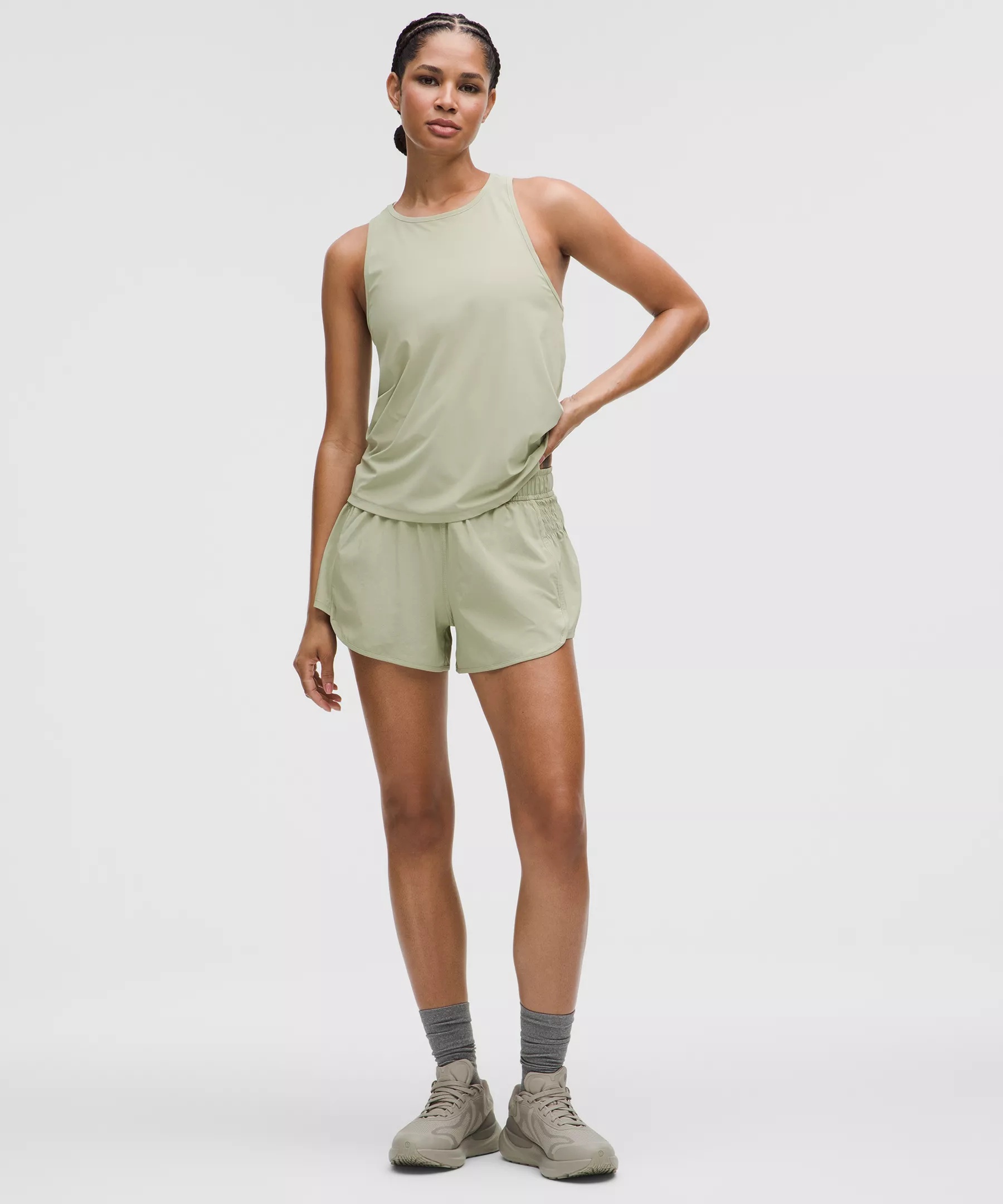 Ruched-Side High-Rise Short 3" - 2