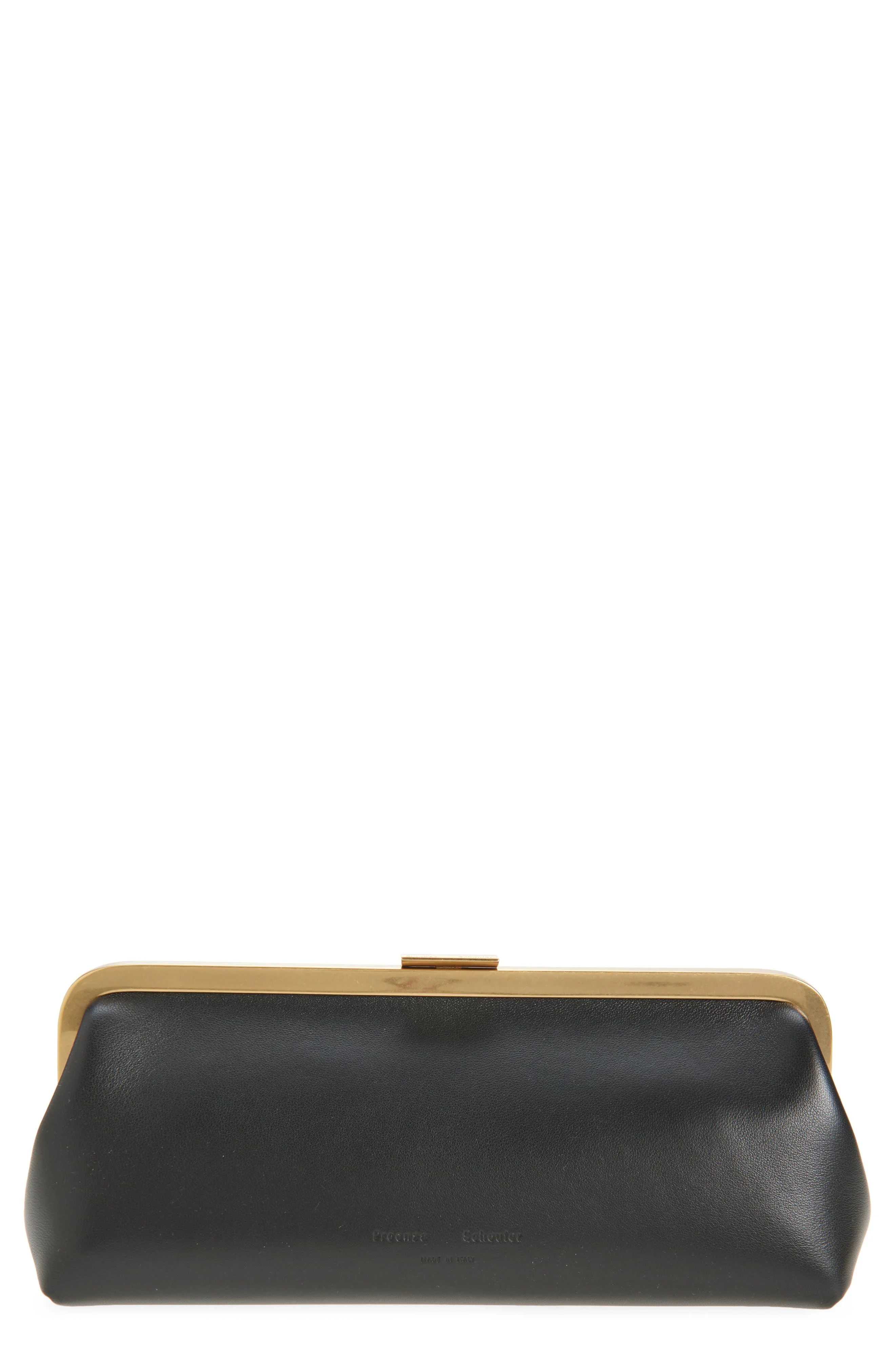 Proenza Schouler Armory Leather Clutch in Black at Nordstrom - 1