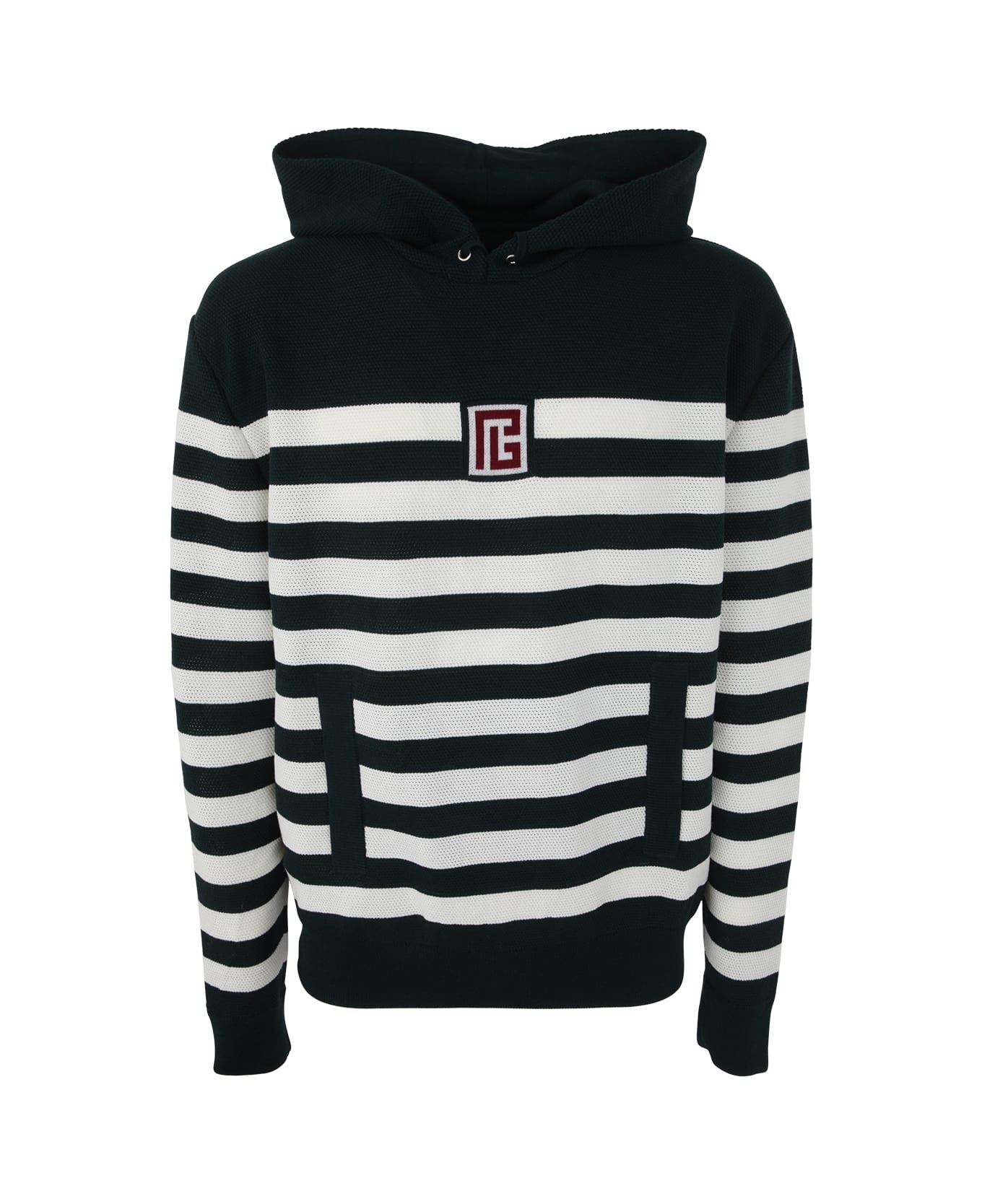 Pb Stripe Wool Hooded Sweater - 1