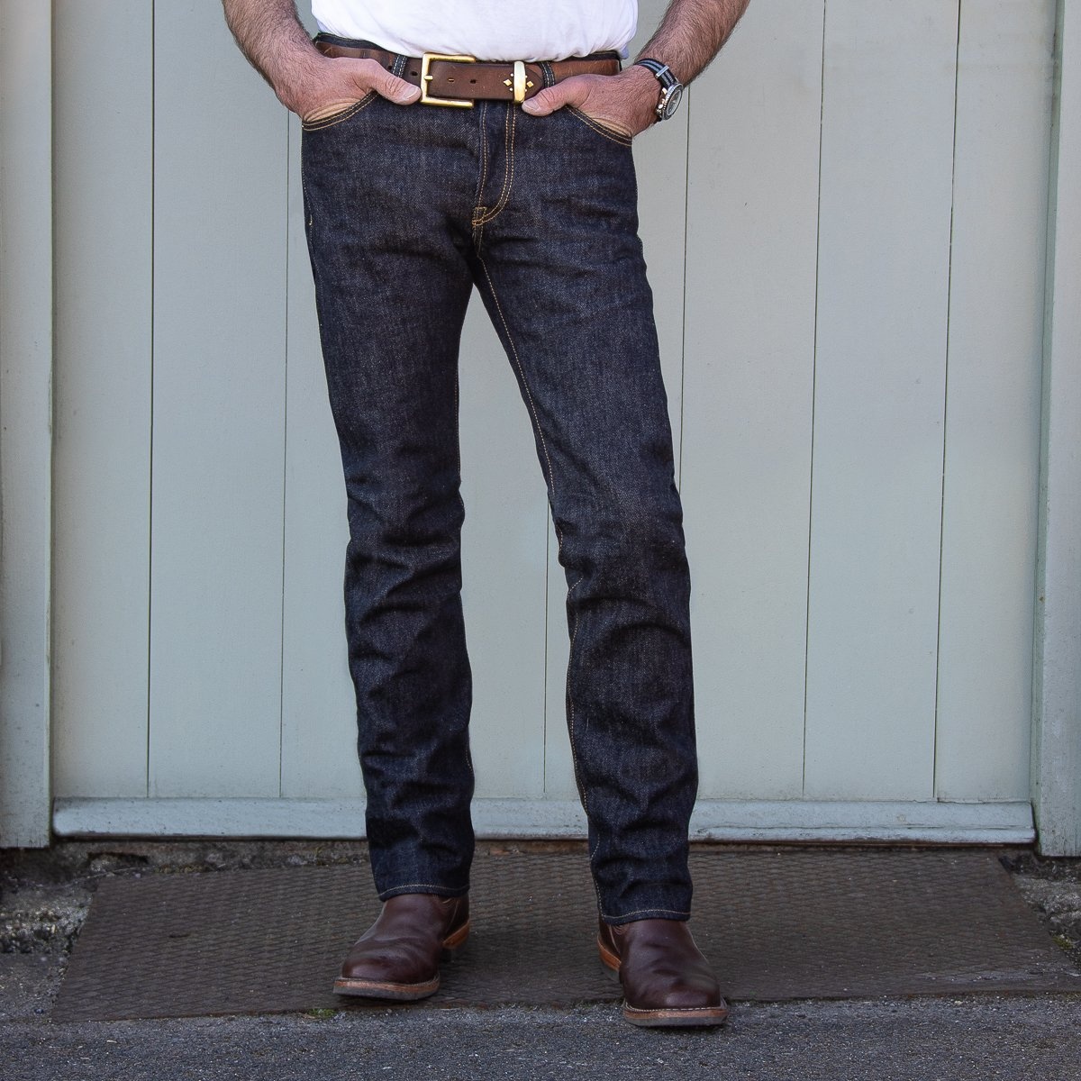 IH-666-SST 21oz Shinayaka Selvedge Denim Slim Straight Jeans - Indigo - 4