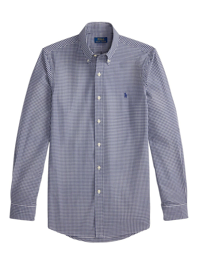 gingham long-sleeved shirt 1