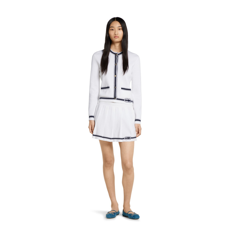 GUCCI Cotton stitch cardigan with intarsia outlook