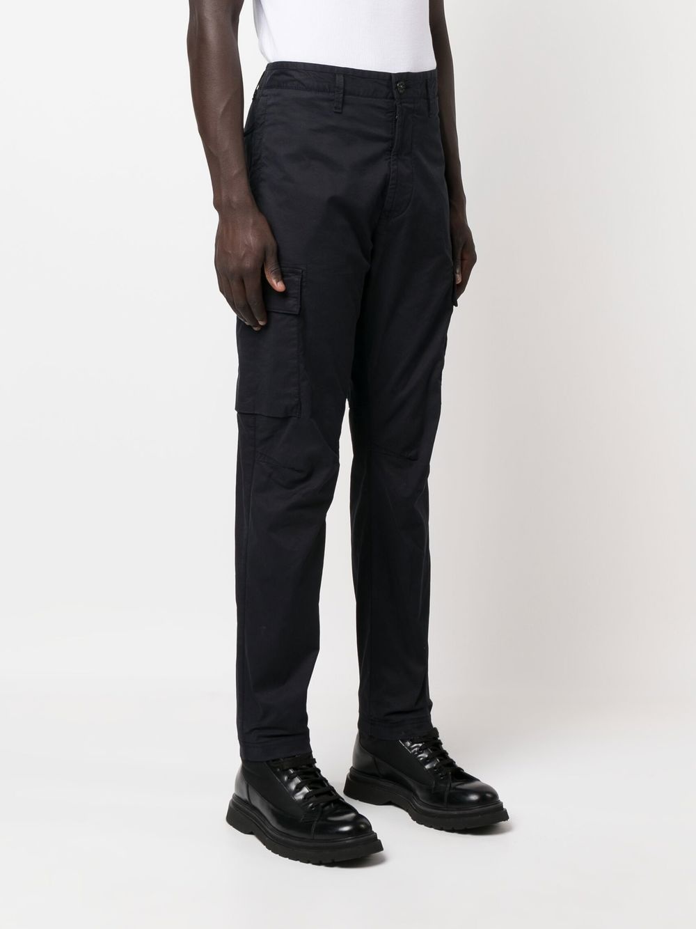 logo-patch cargo trousers - 3