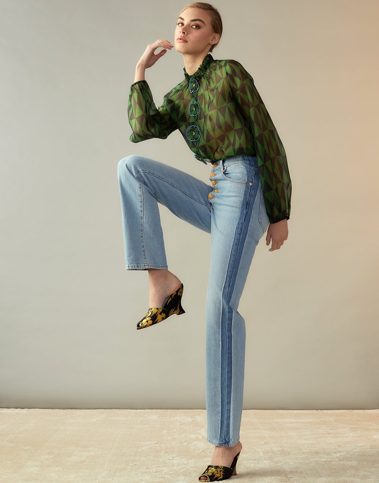 Evergreen Silk Organza Shirt - 2