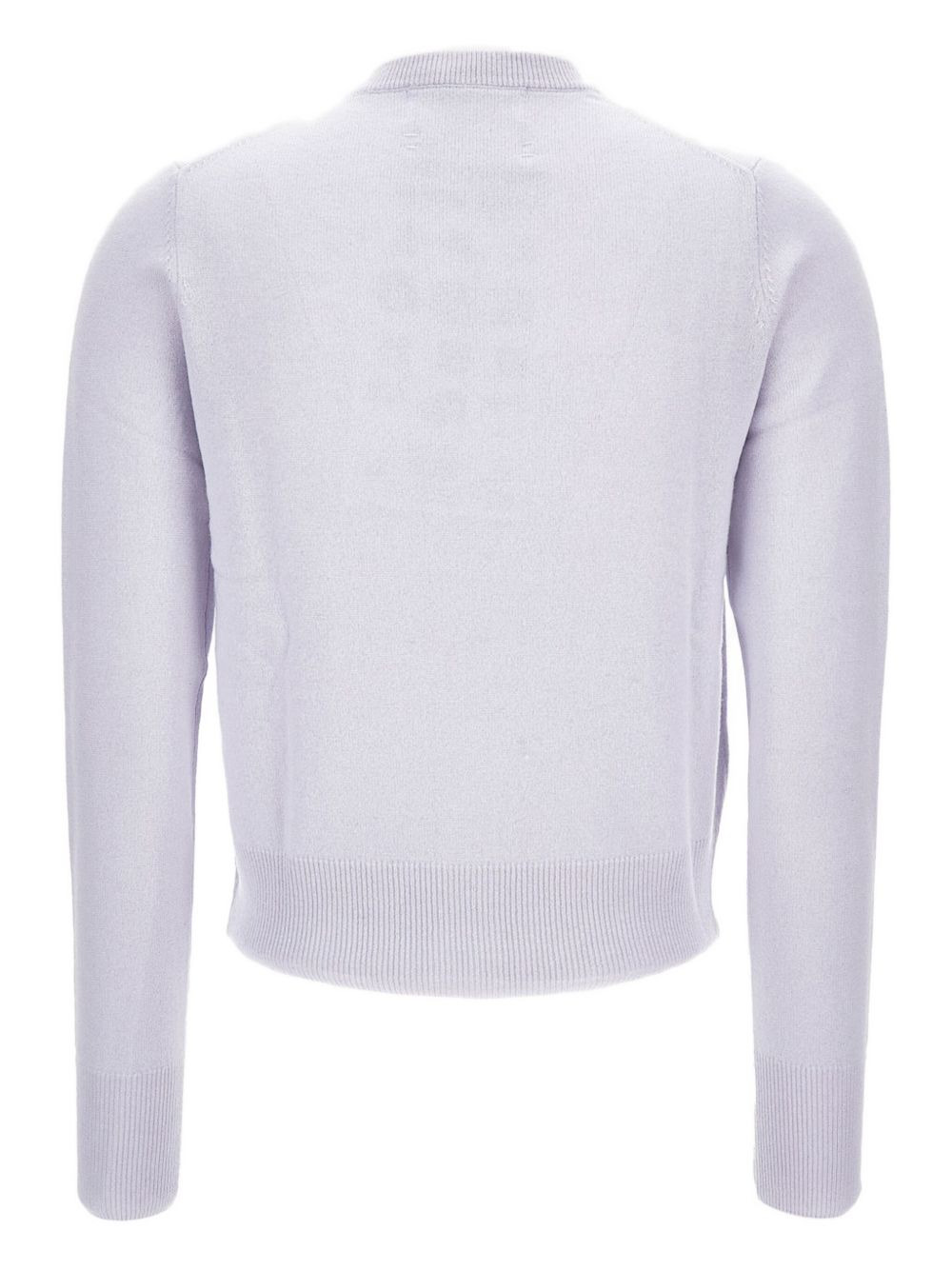 ribbed-collar button cardigan - 2