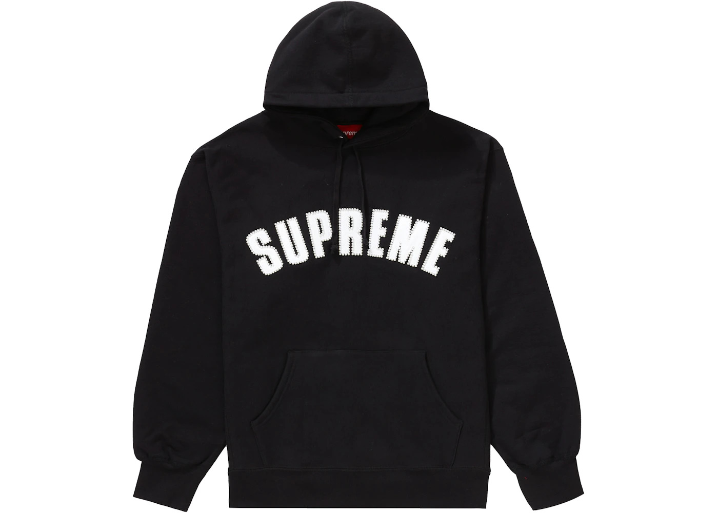 Supreme Pearl Logo Hooded Sweatshirt Black - 1