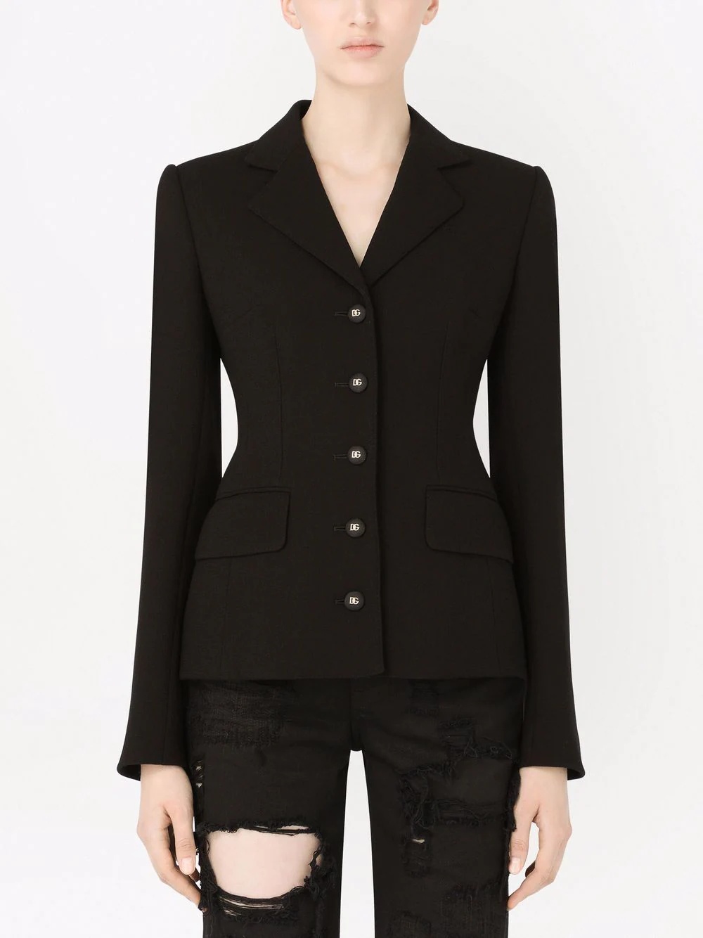 button-front blazer - 3