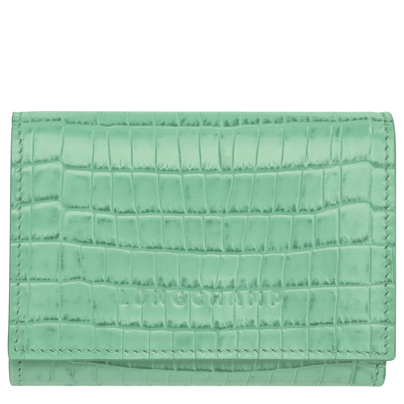 Longchamp Pocket Compact wallet Mint - Leather 1
