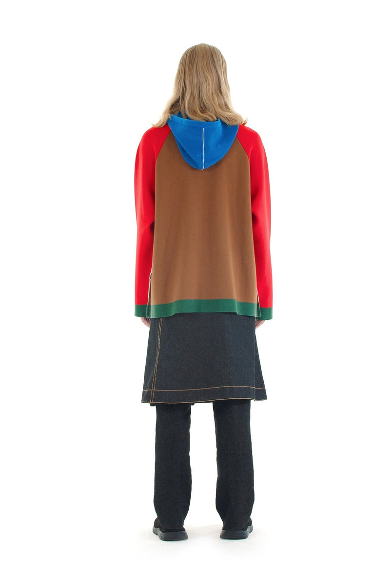 ZIP KNIT HOODIE / multicolor 3