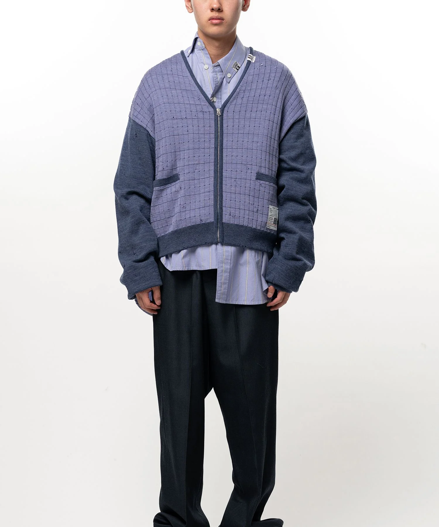 Distressed Knit Cardigan - 1