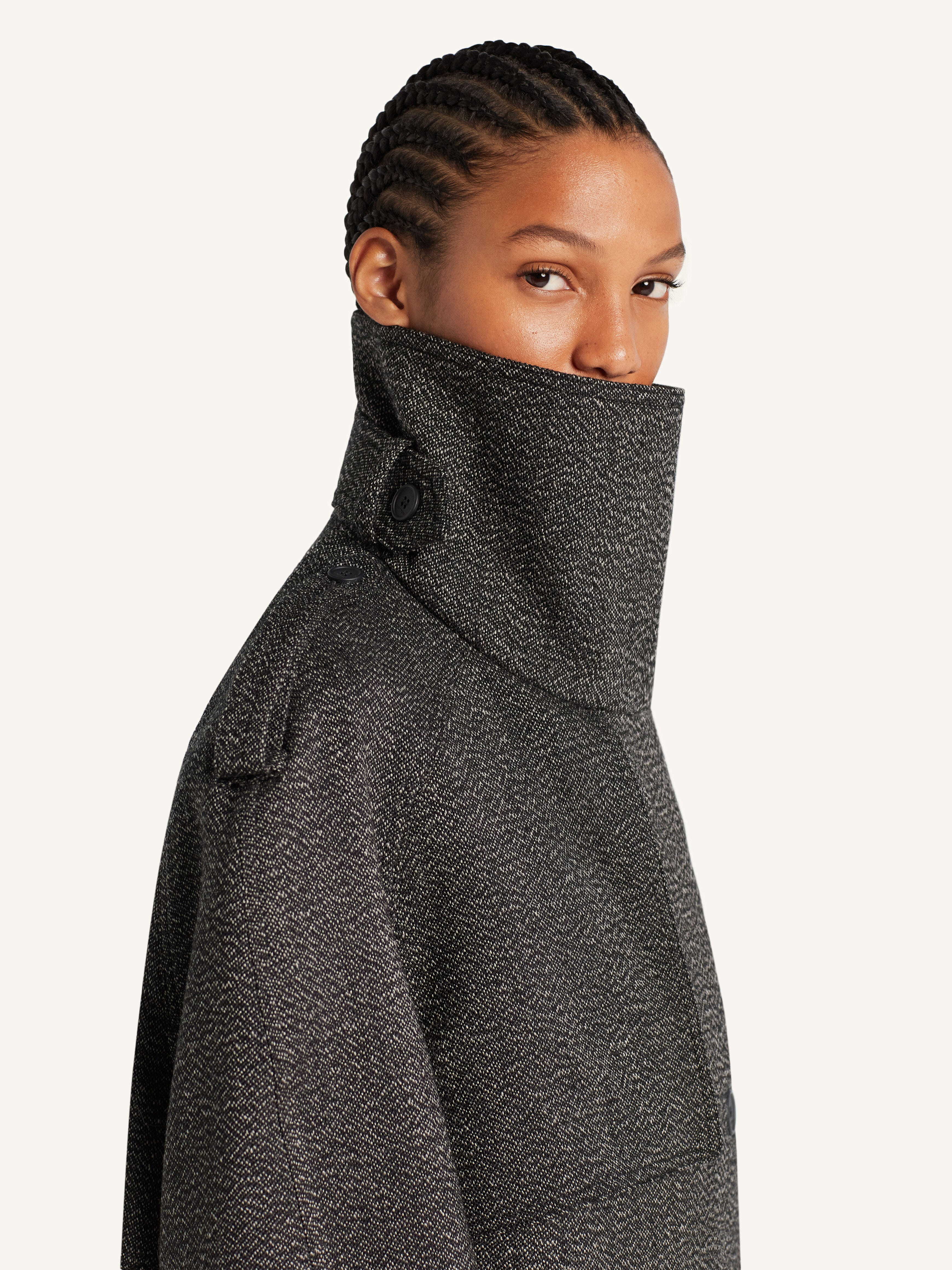 OBLIQUE CAVIAR WOOL TRENCH COAT - 6
