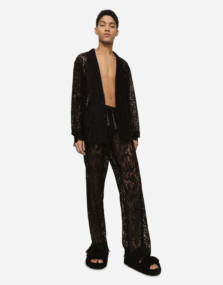 Cordonetto lace jogging pants - 5