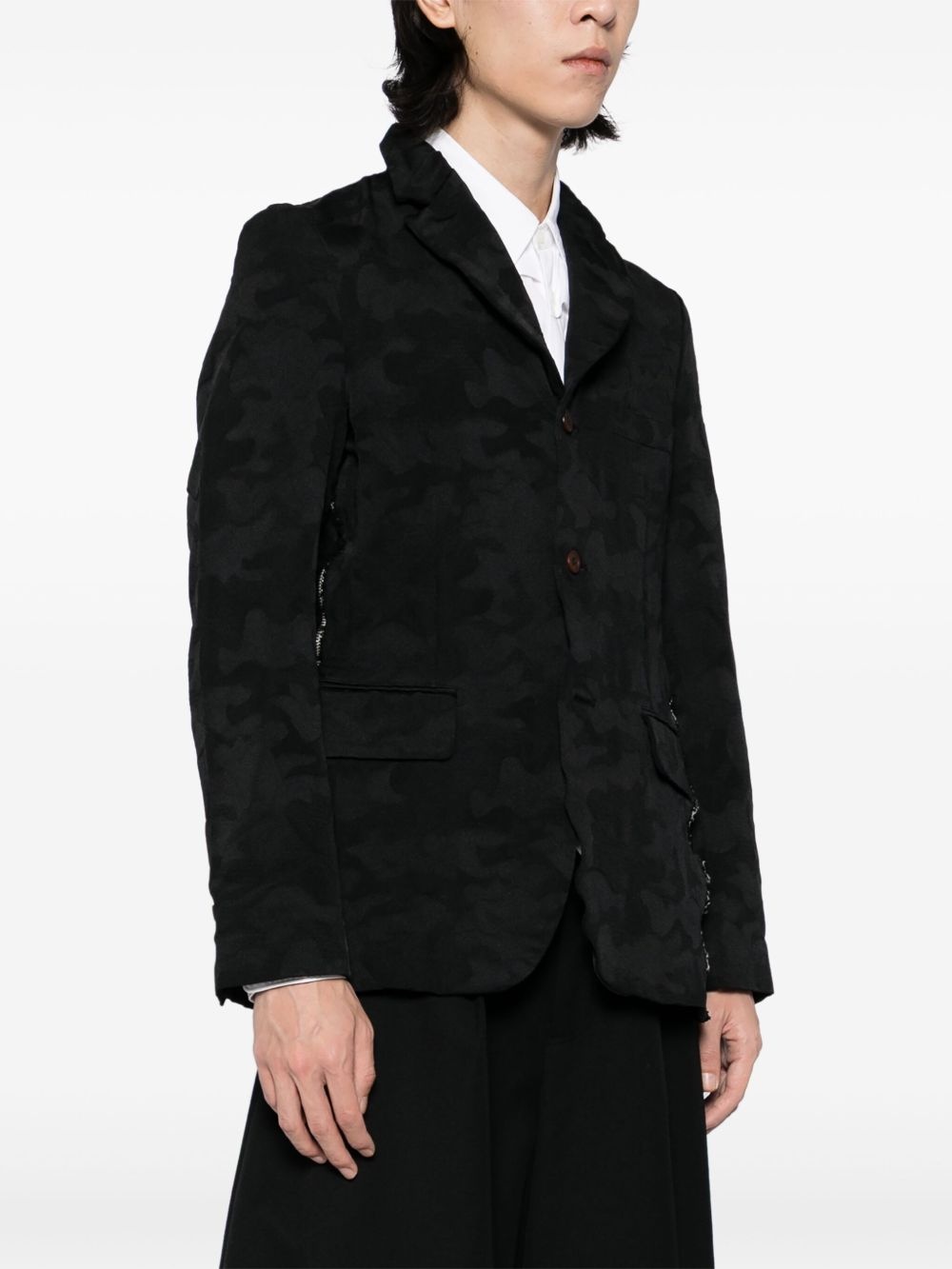 camouflage jacquard zip jacket - 3