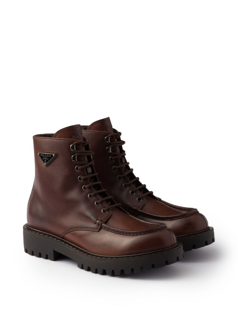 Prada lace-up lug-sole boots outlook