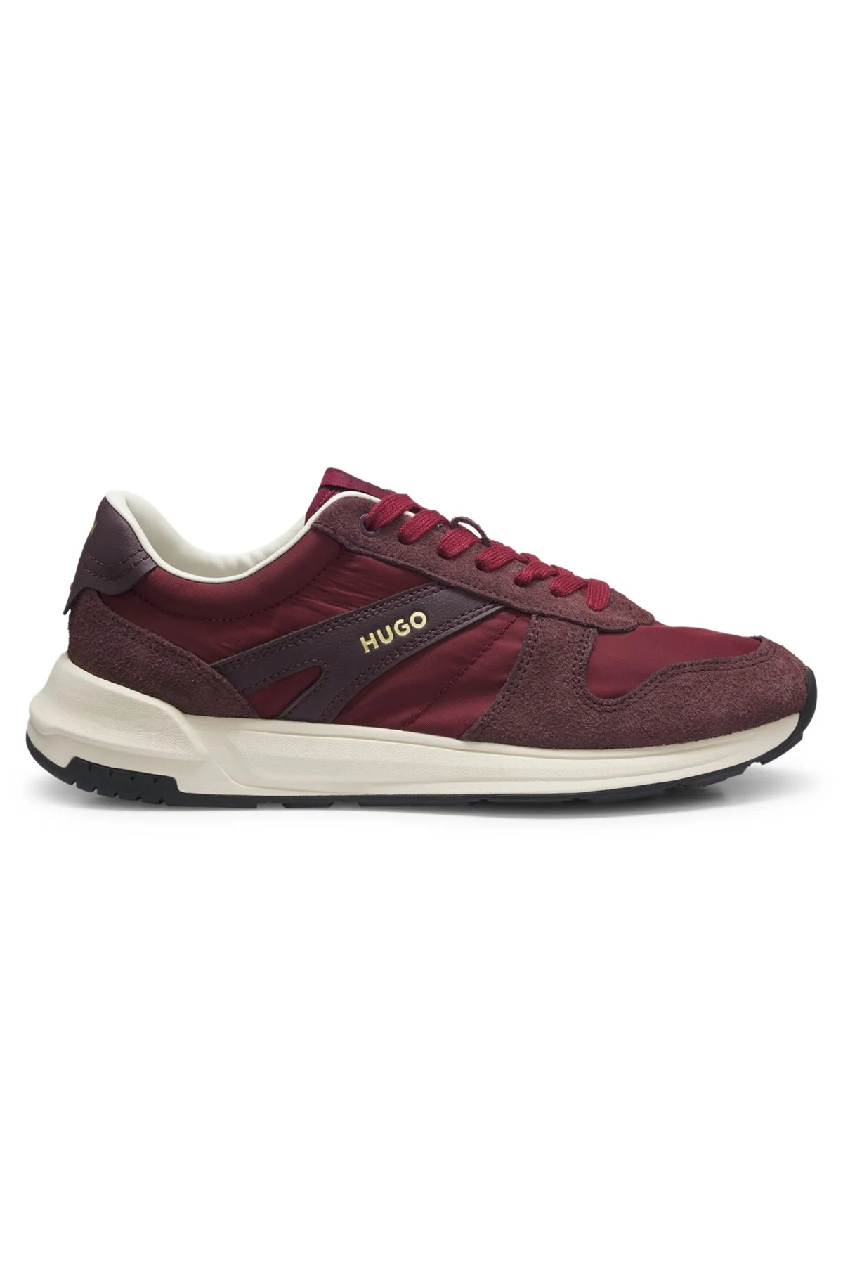 SUEDE-TRIM SNEAKERS WITH LOGO DETAILS - 1