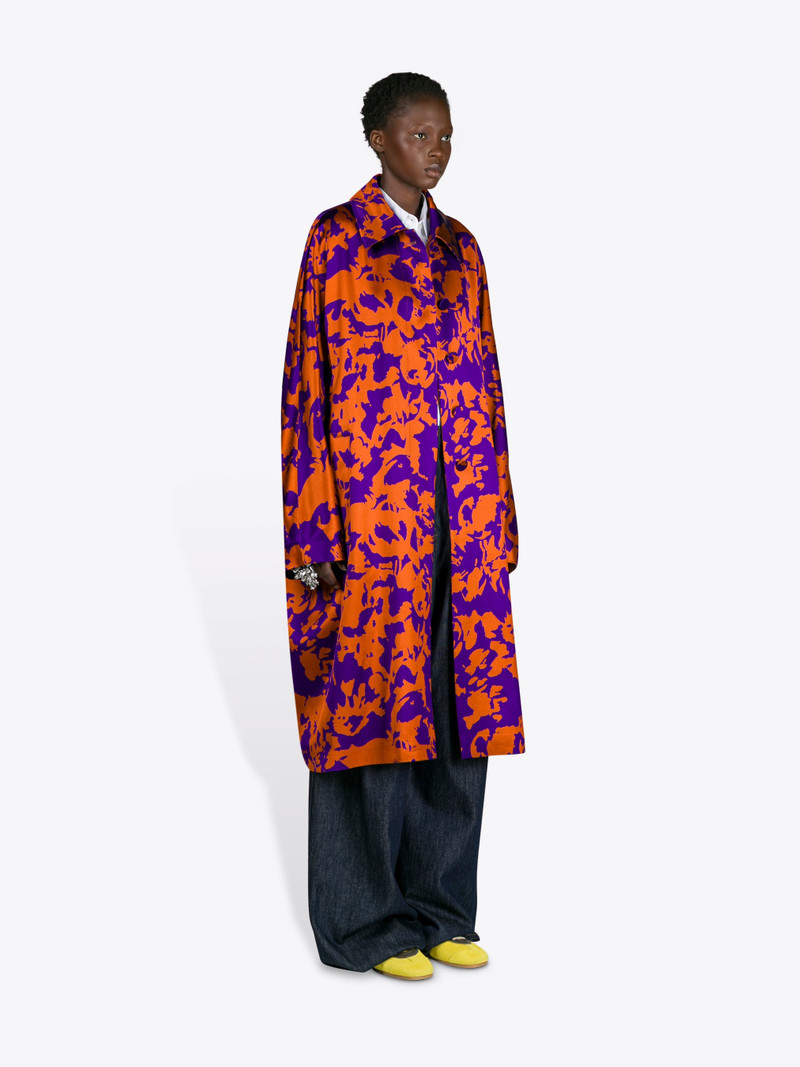 FLORAL VISCOSE SATIN COAT 3