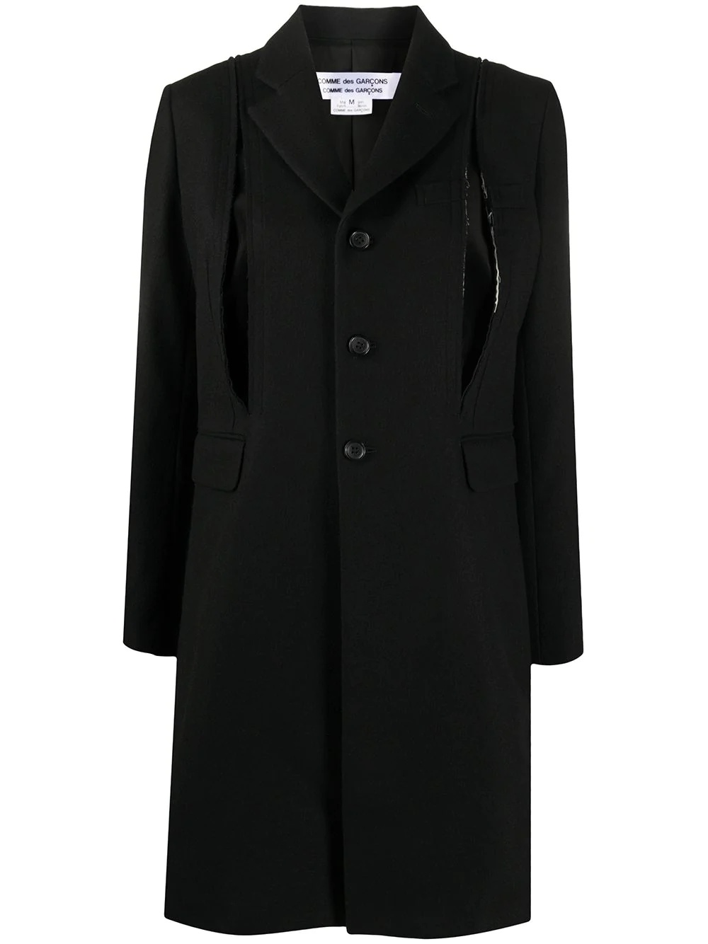 long-sleeved deconstructed coat - 1