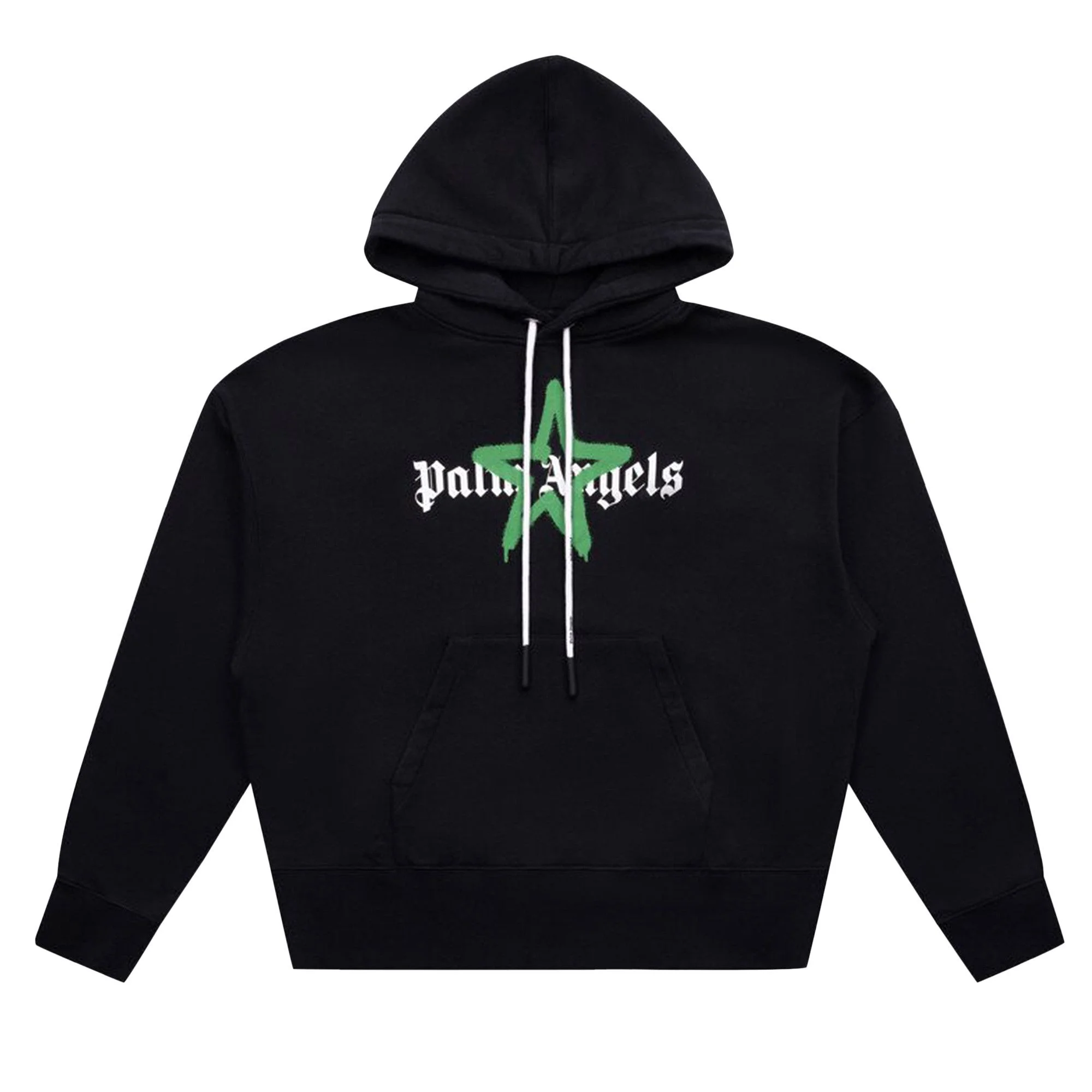 Palm Angels Star Sprayed Hoodie 'Black' - 1