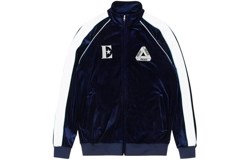 PALACE Palace X Elton John SS22 Velour Track Jacket 'Navy' P21CS258 outlook