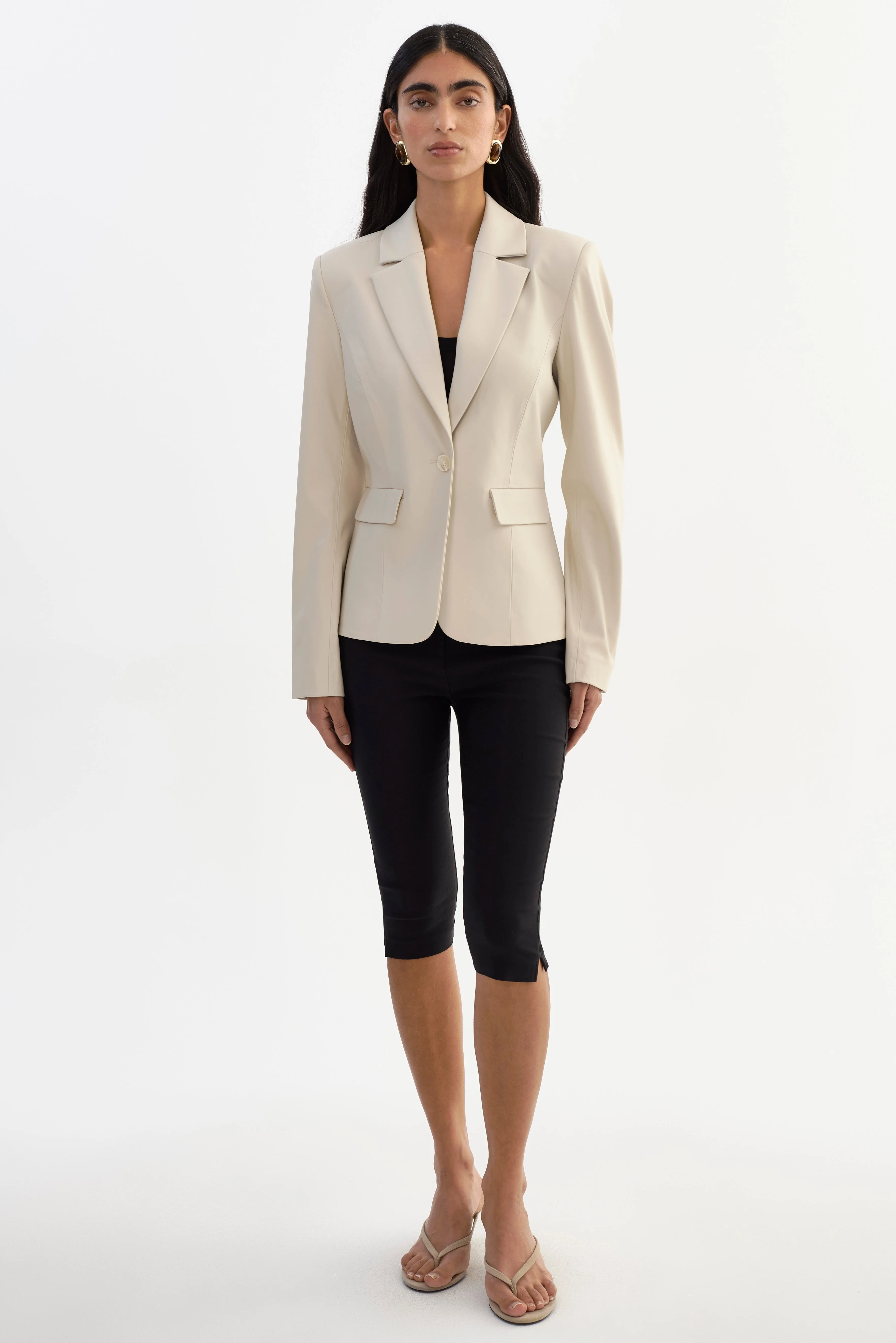DAVIE | Faux Leather Blazer - 1