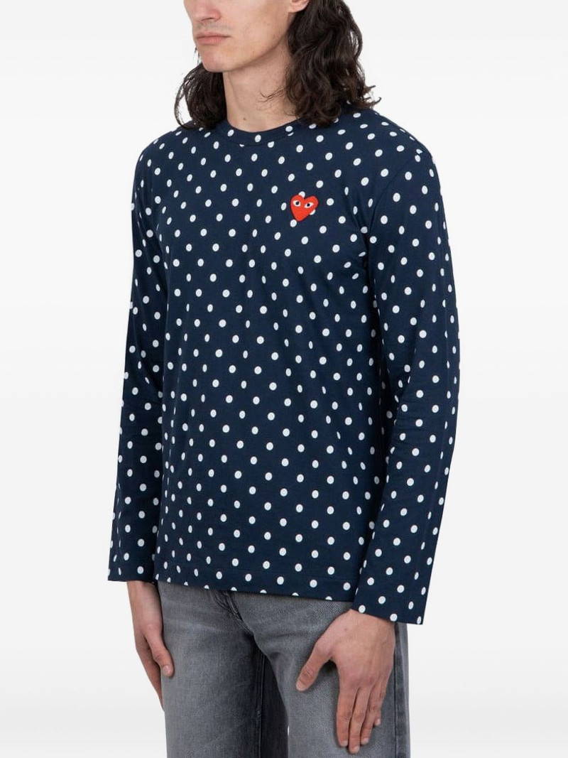 Comme des Garçons Homme polka-dot long-sleeve t-shirt outlook