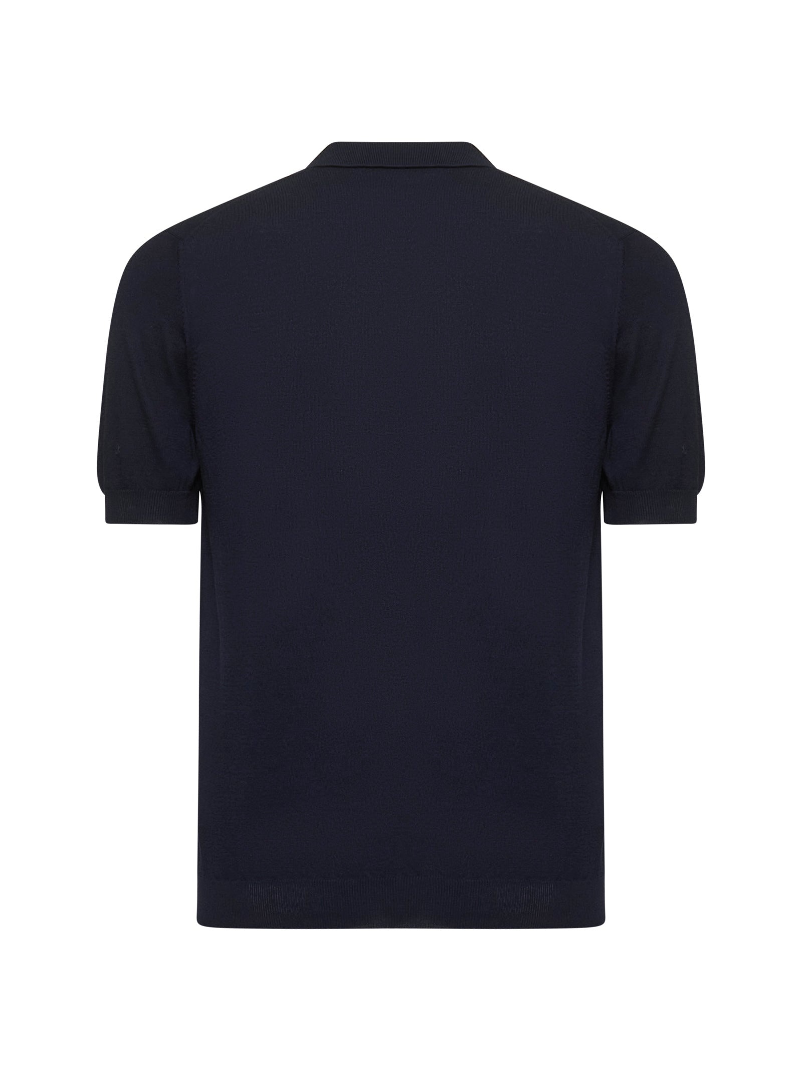TAGLIATORE - Tagliatore Men Blue Cotton Knit Polo Shirt - 2