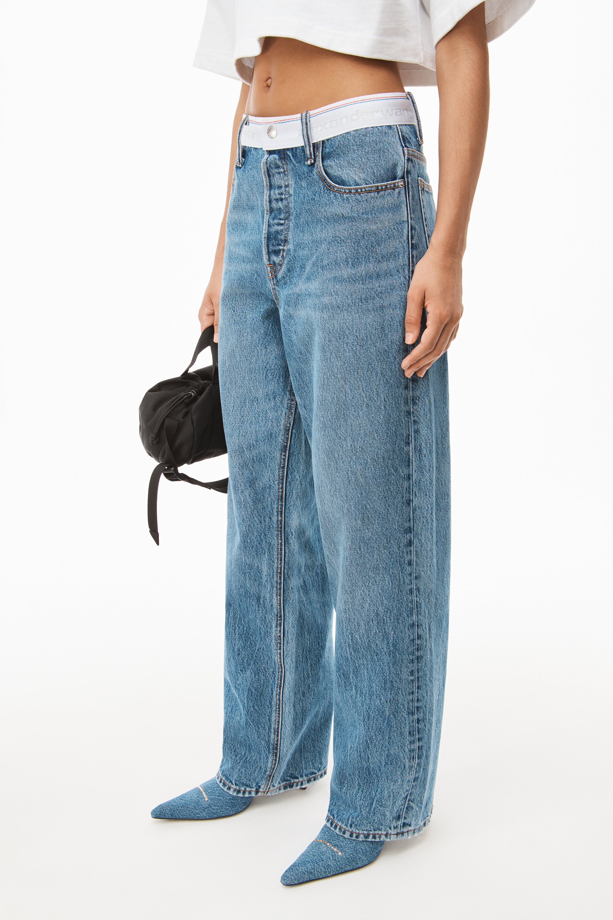 LOGO MID-RISE STRAIGHT-LEG PANT IN DENIM - 3