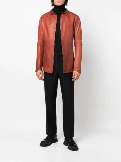 Isaac Sellam long-sleeve leather shirt outlook