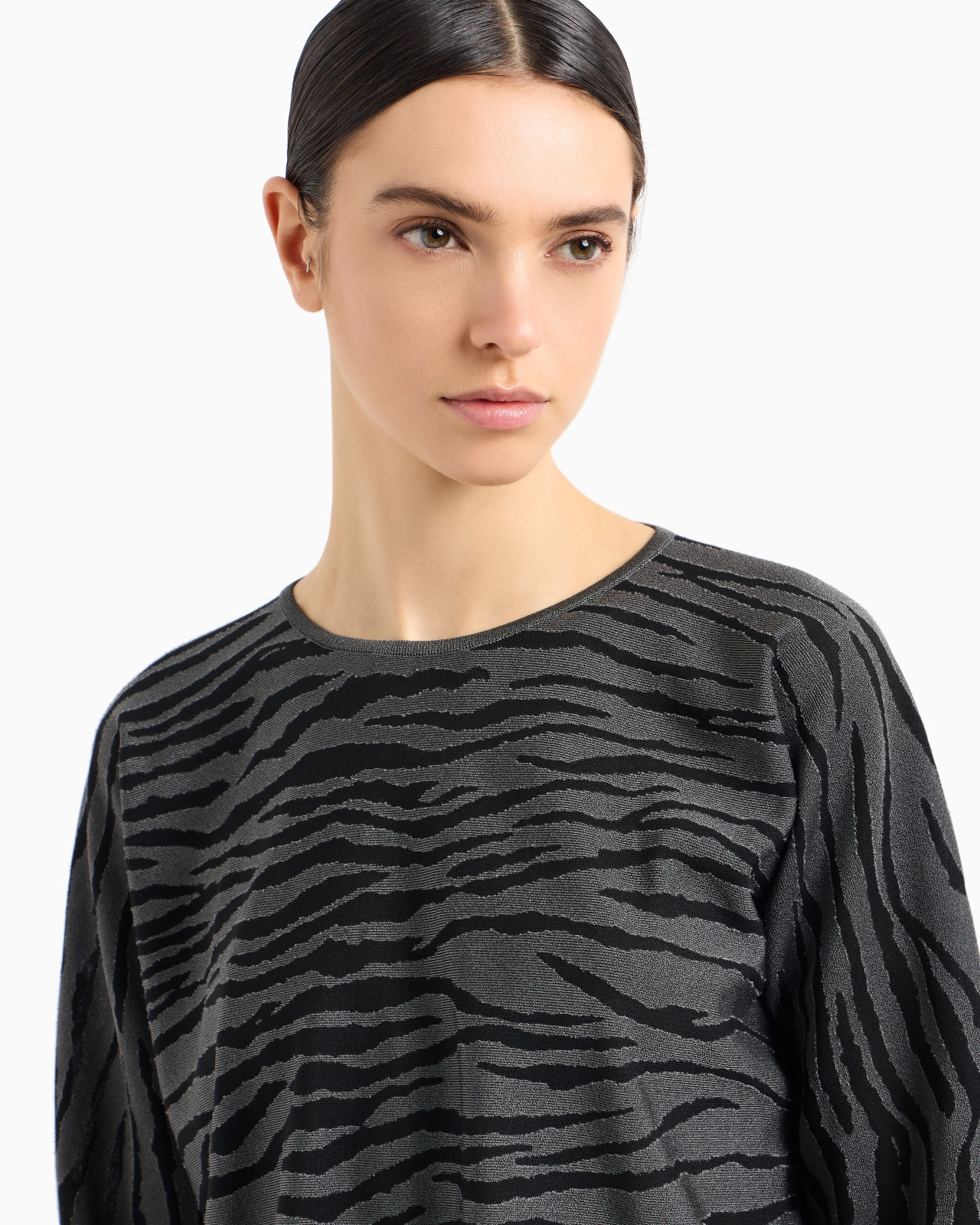 VISCOSE JACQUARD BLEND CREW-NECK JUMPER - 5