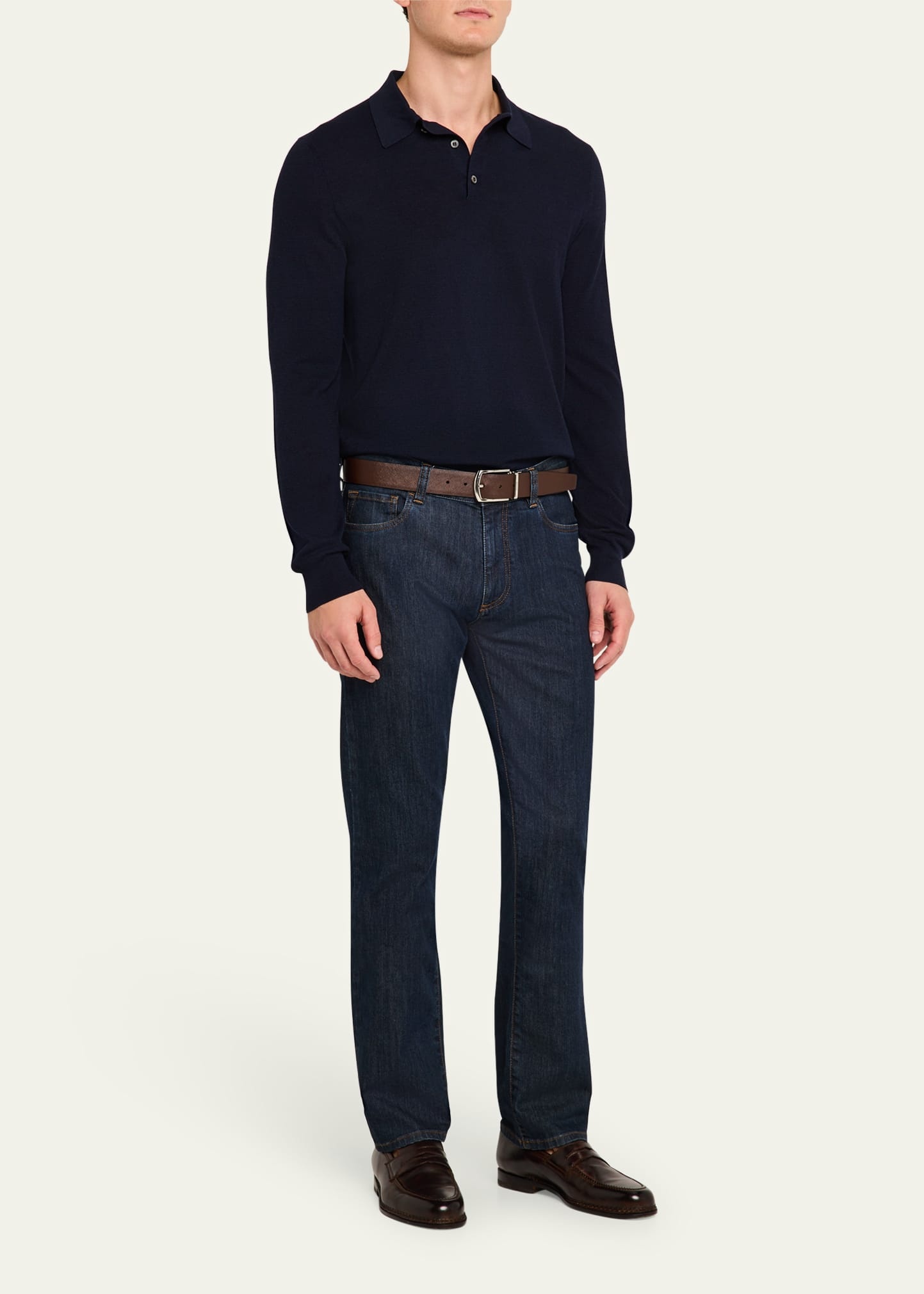 Men's Silk-Cotton Polo Shirt - 2