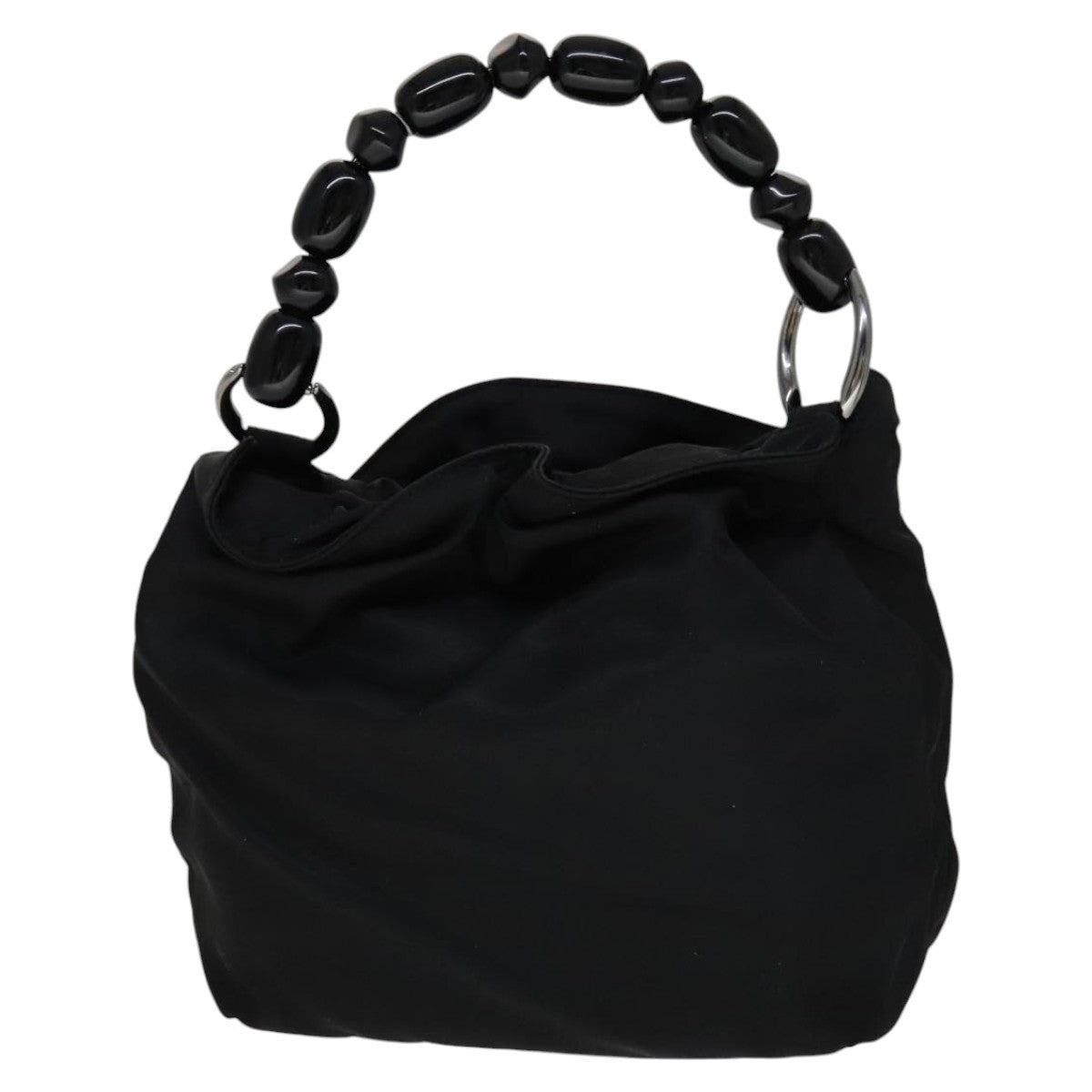 DIOR Maris Pearl Hand Bag Nylon Black - 3