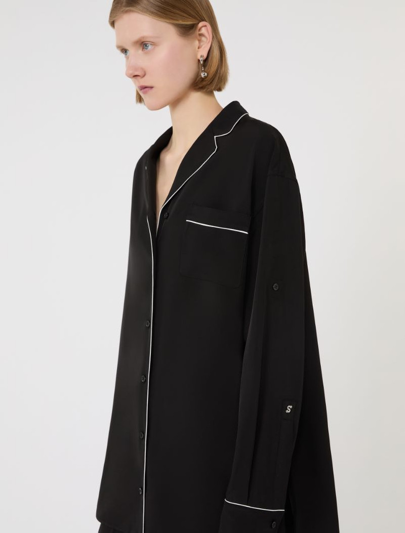 Satin overshirt - black 6