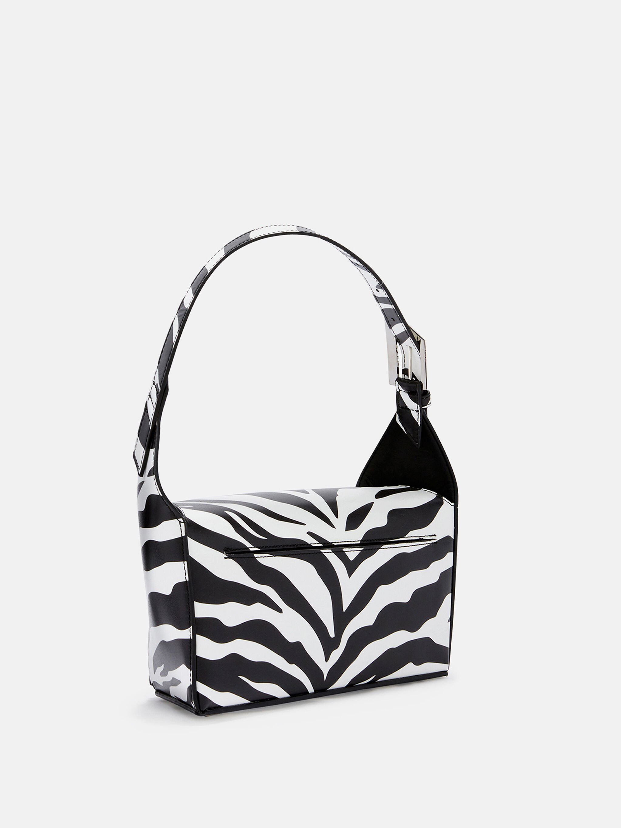 ''7/7'' BLACK AND WHITE SHOULDER BAG - 3