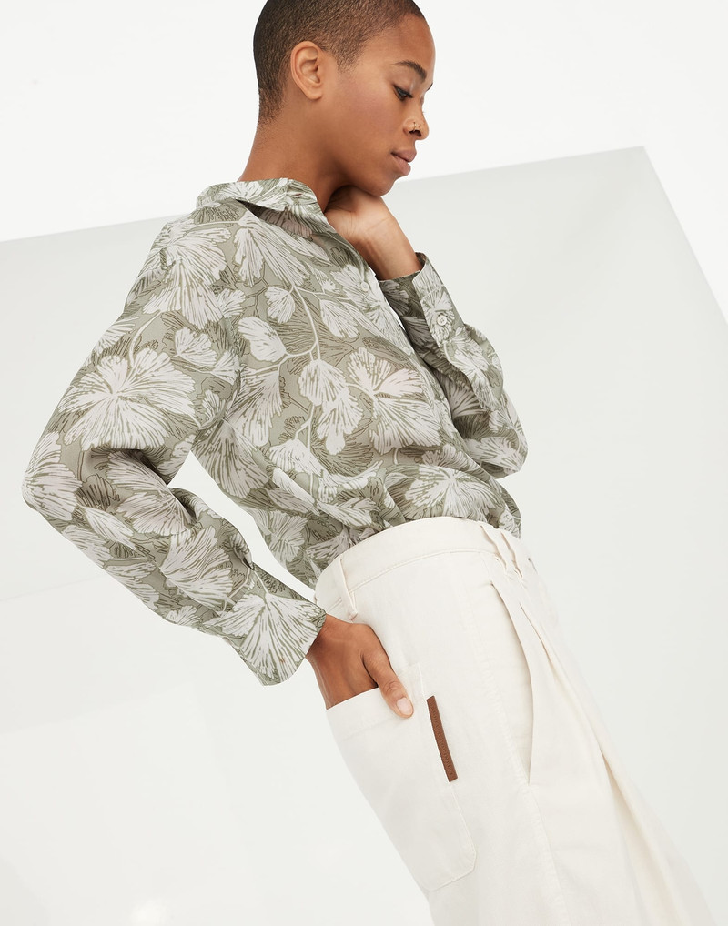 Garment-dyed relaxed trousers in cotton and linen cover 3