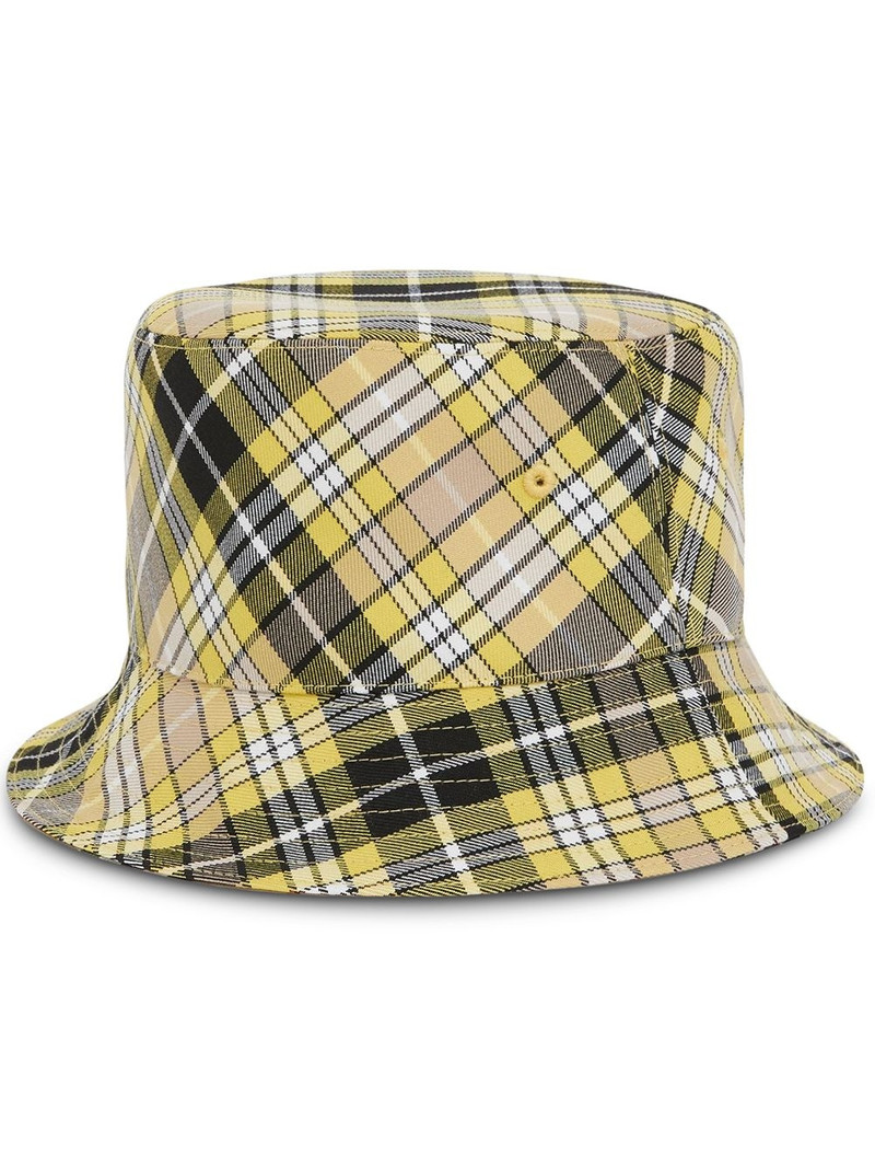 Vintage-Check reversible bucket hat 1