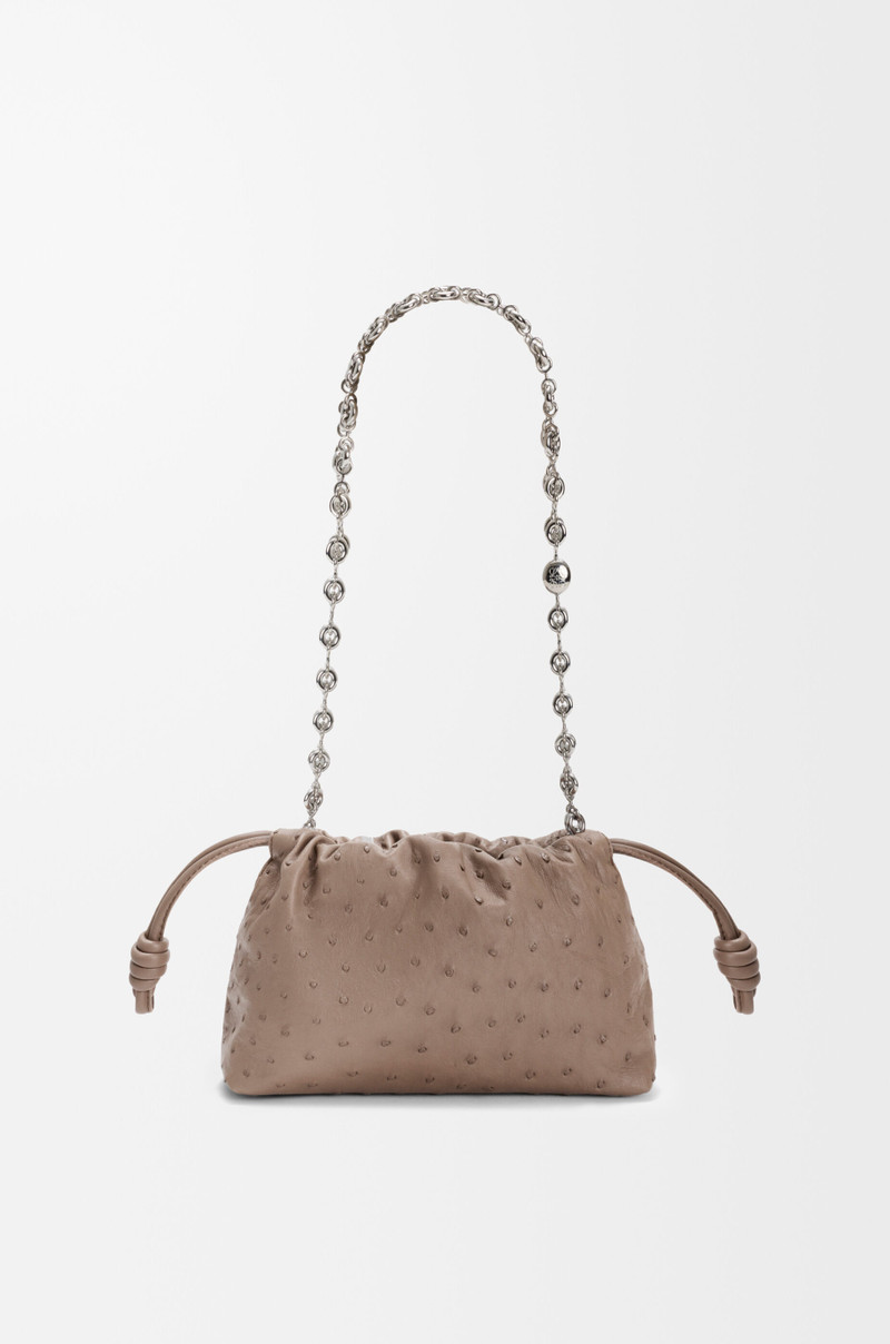 Mini Flamenco purse in ostrich 5