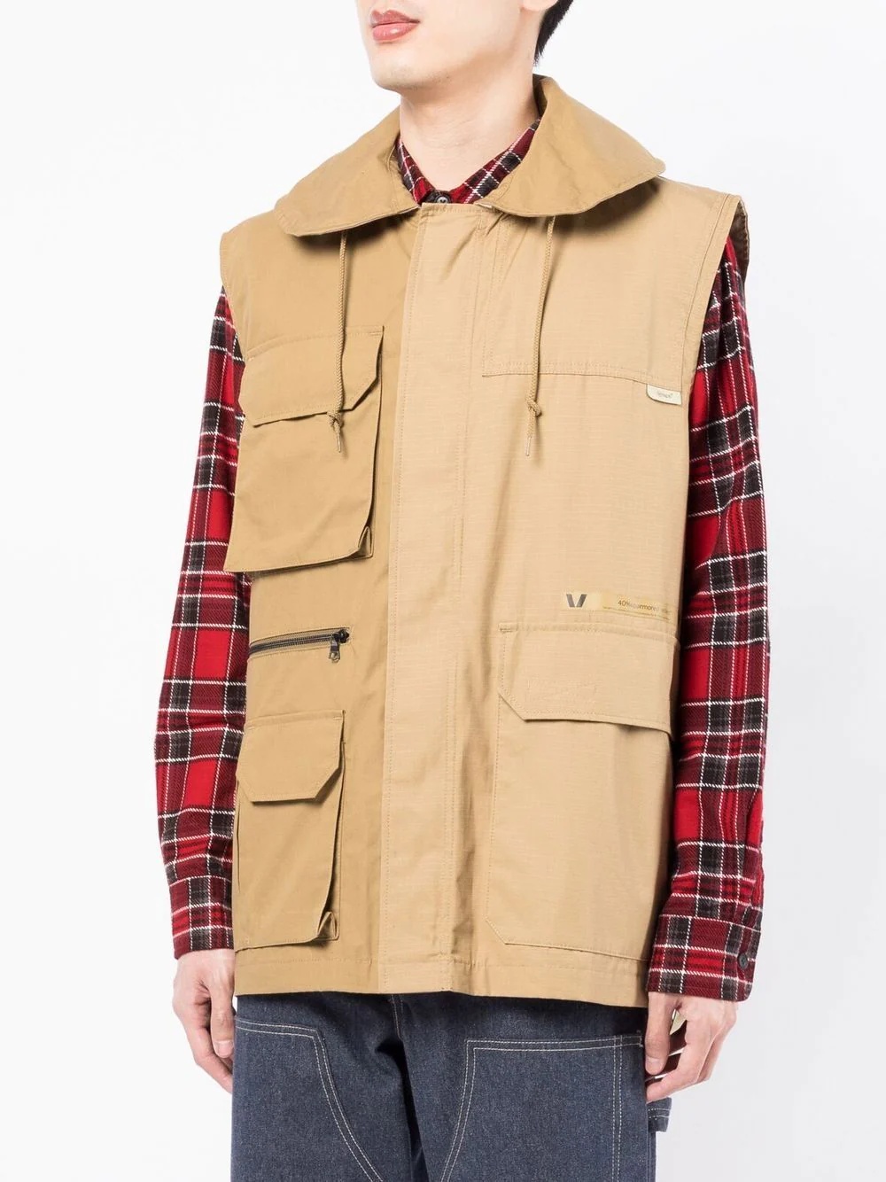 cargo-pocket detail vest - 3