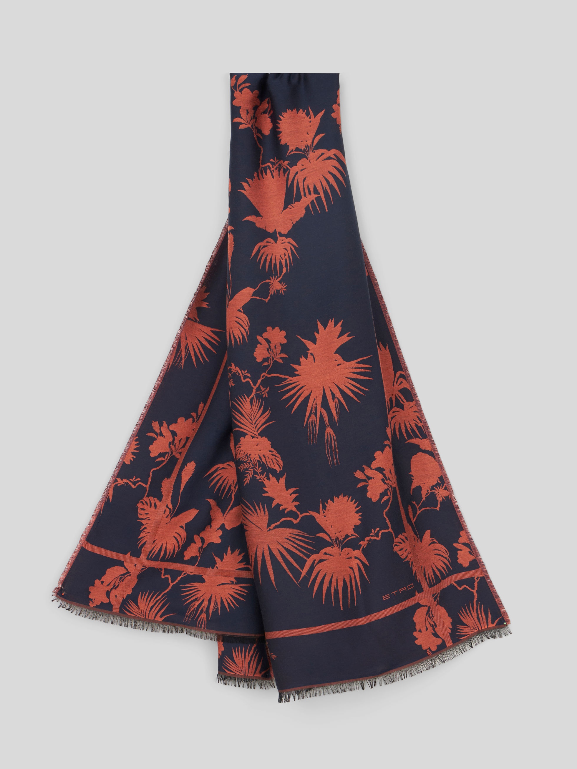 FLORAL PATTERN JACQUARD SCARF - 1