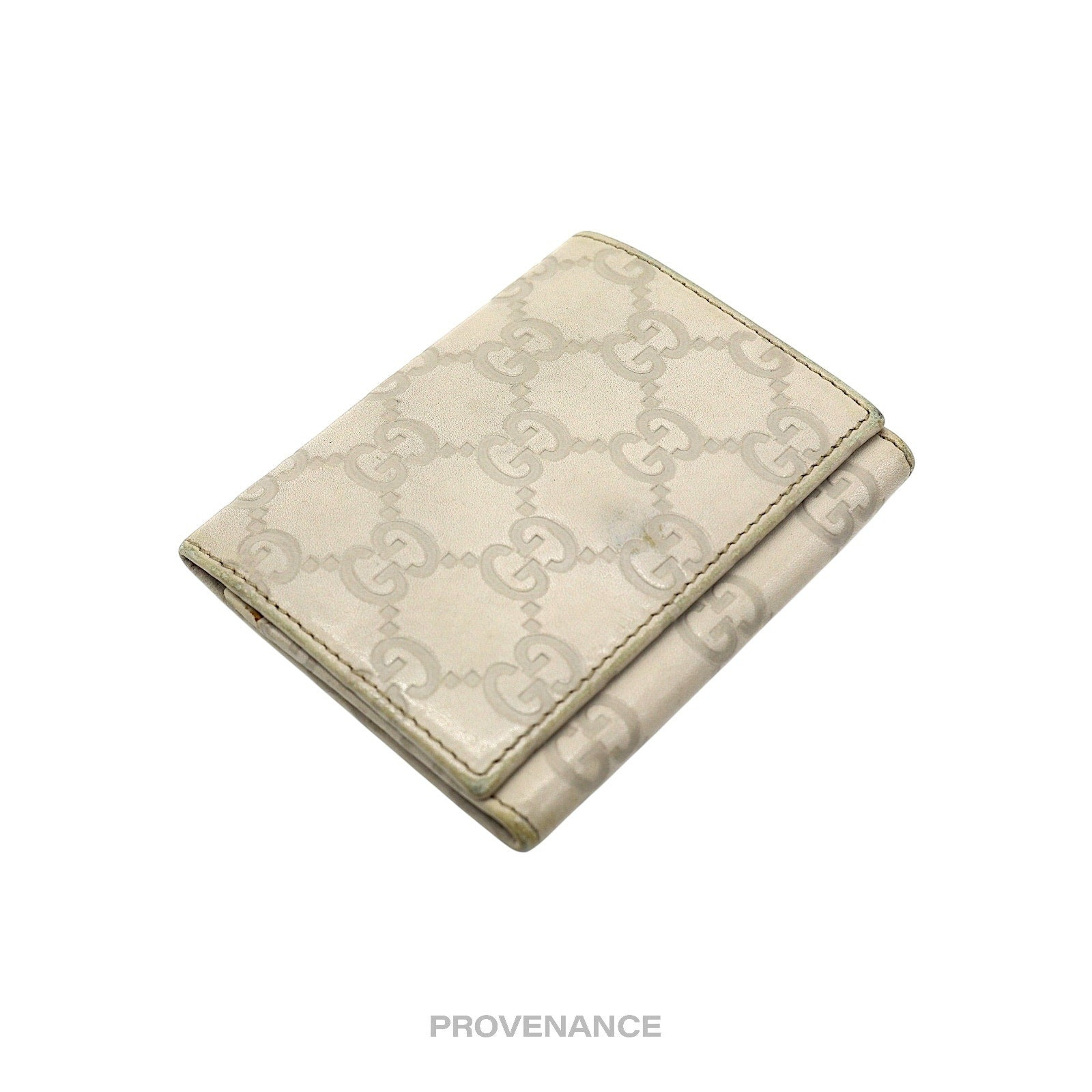 Gucci Card Wallet - Chalk Guccissima Leather - 4