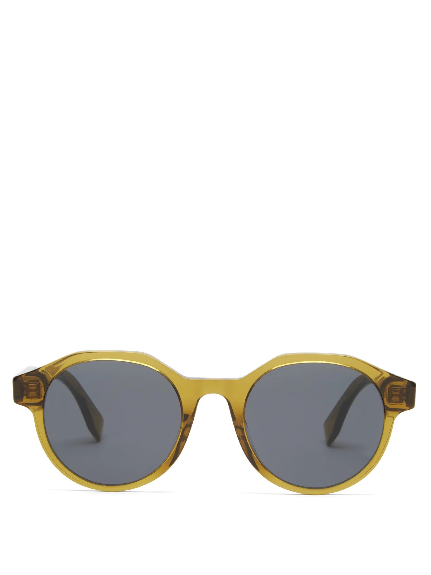 Round acetate sunglasses - 1