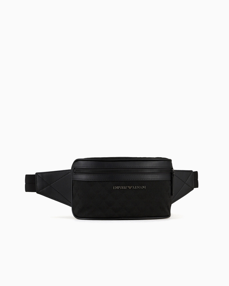EMPORIO ARMANI NYLON BELT BAG WITH ALL-OVER JACQUARD EAGLE outlook