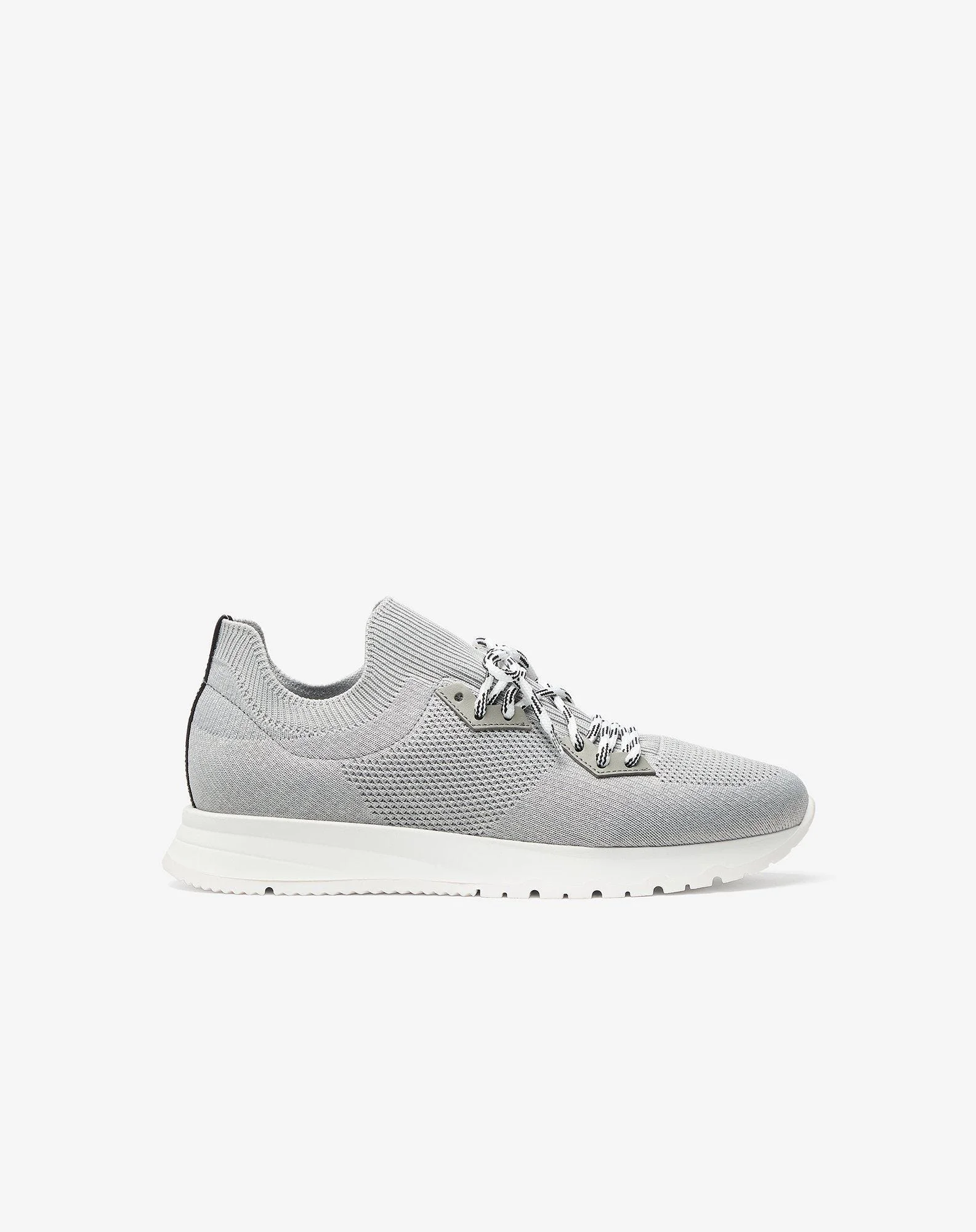 Light grey knitted running shoes - 1