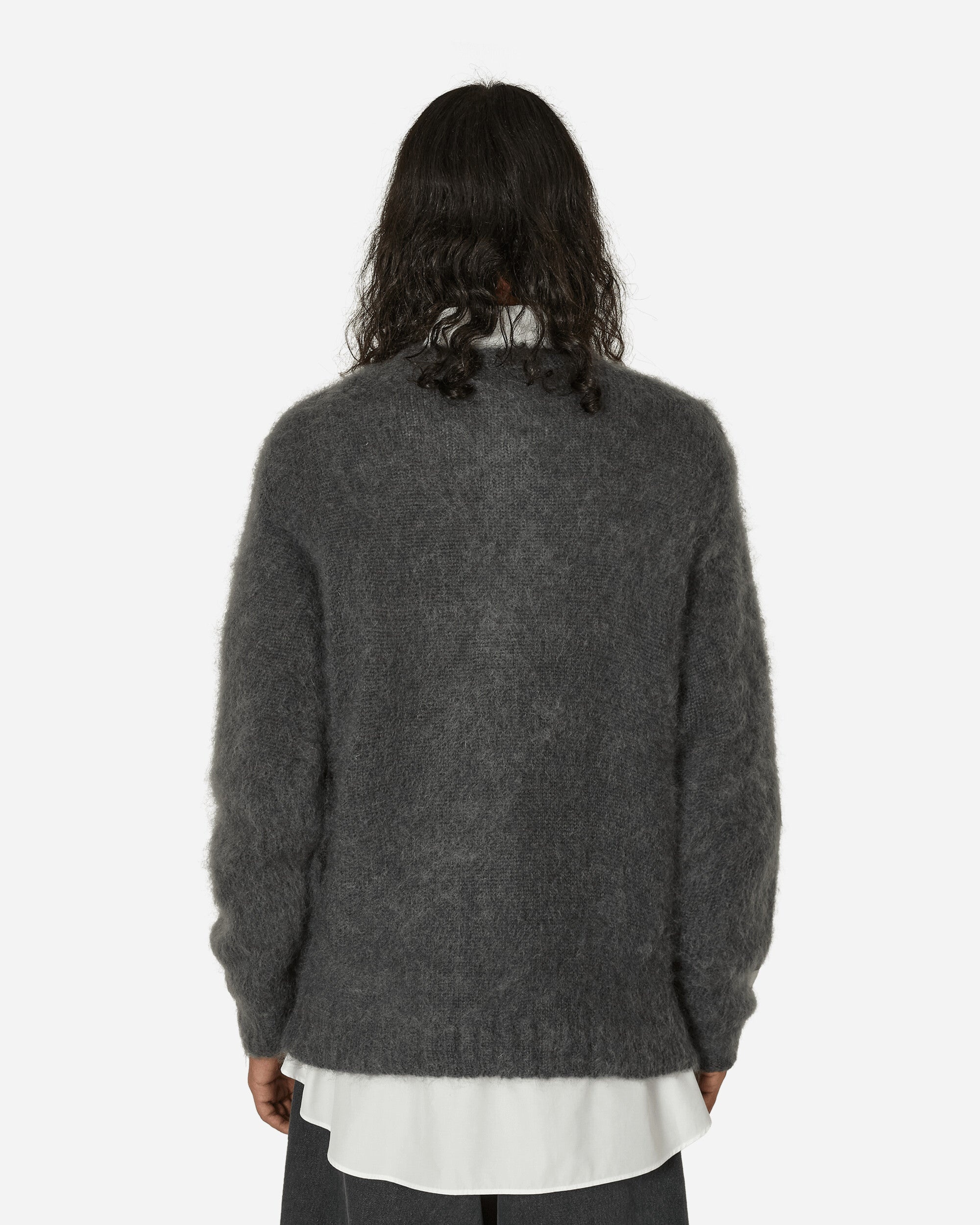 Mohair Knit Sweater Grey - 2