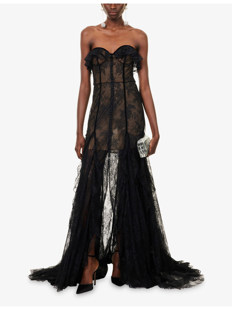 COSTARELLOS Rosaline Bodice Lace Gown outlook